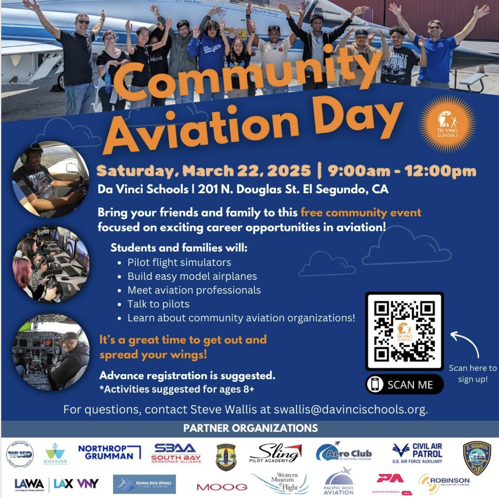 Da Vinci Schools 2nd Annual Community Aviation Day — In Flight USA