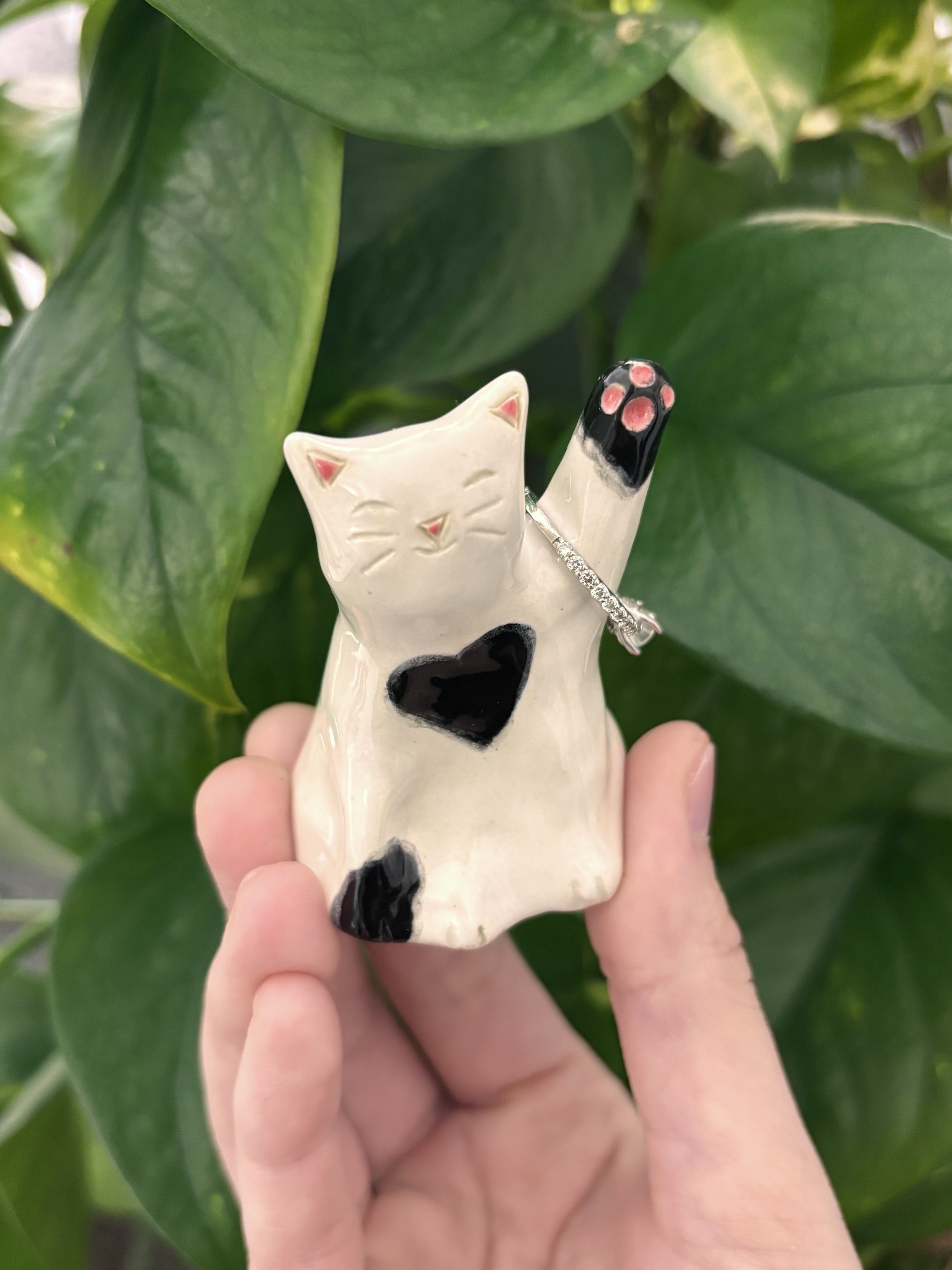 Ceramic Cat Ring Holder