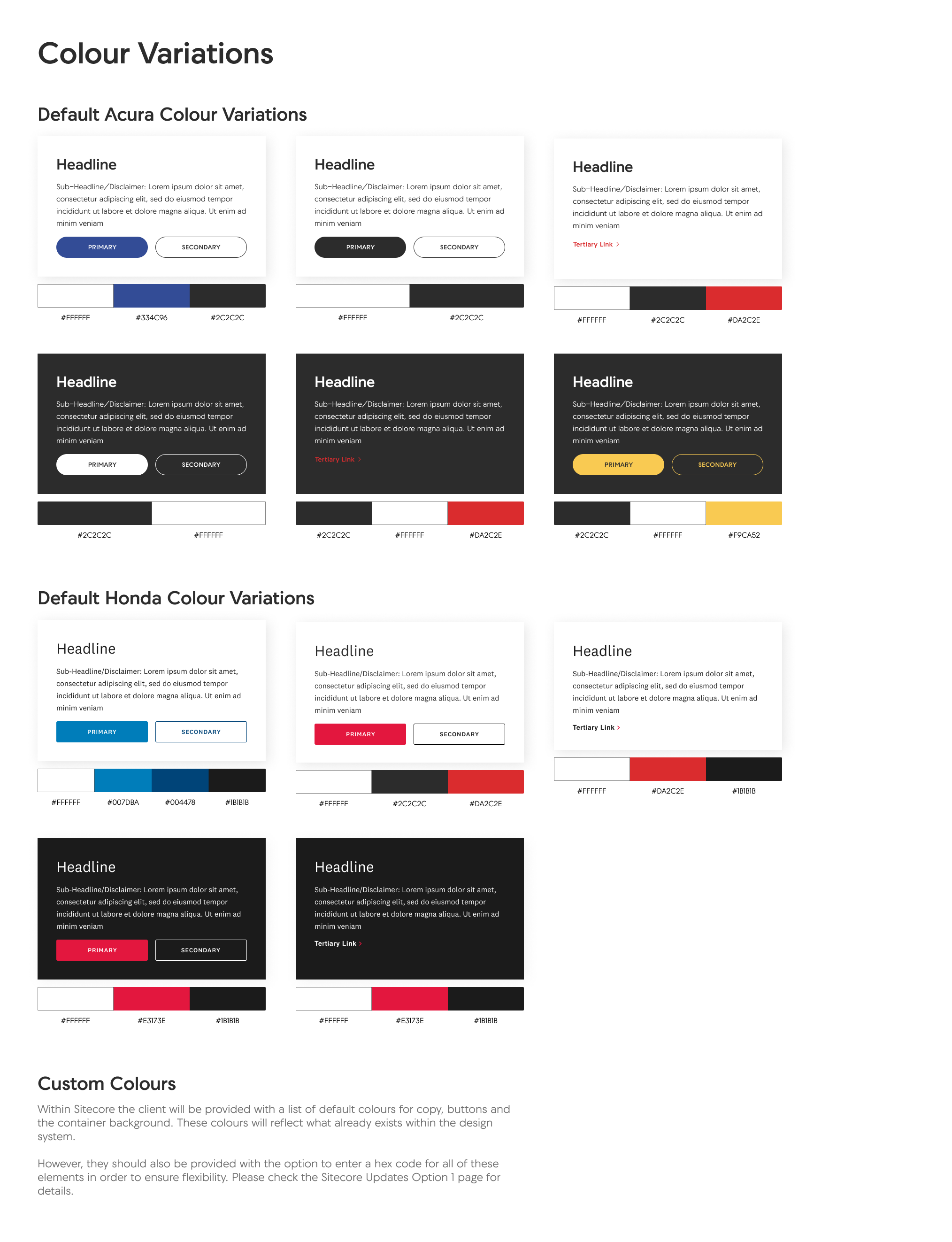 Colour Variations