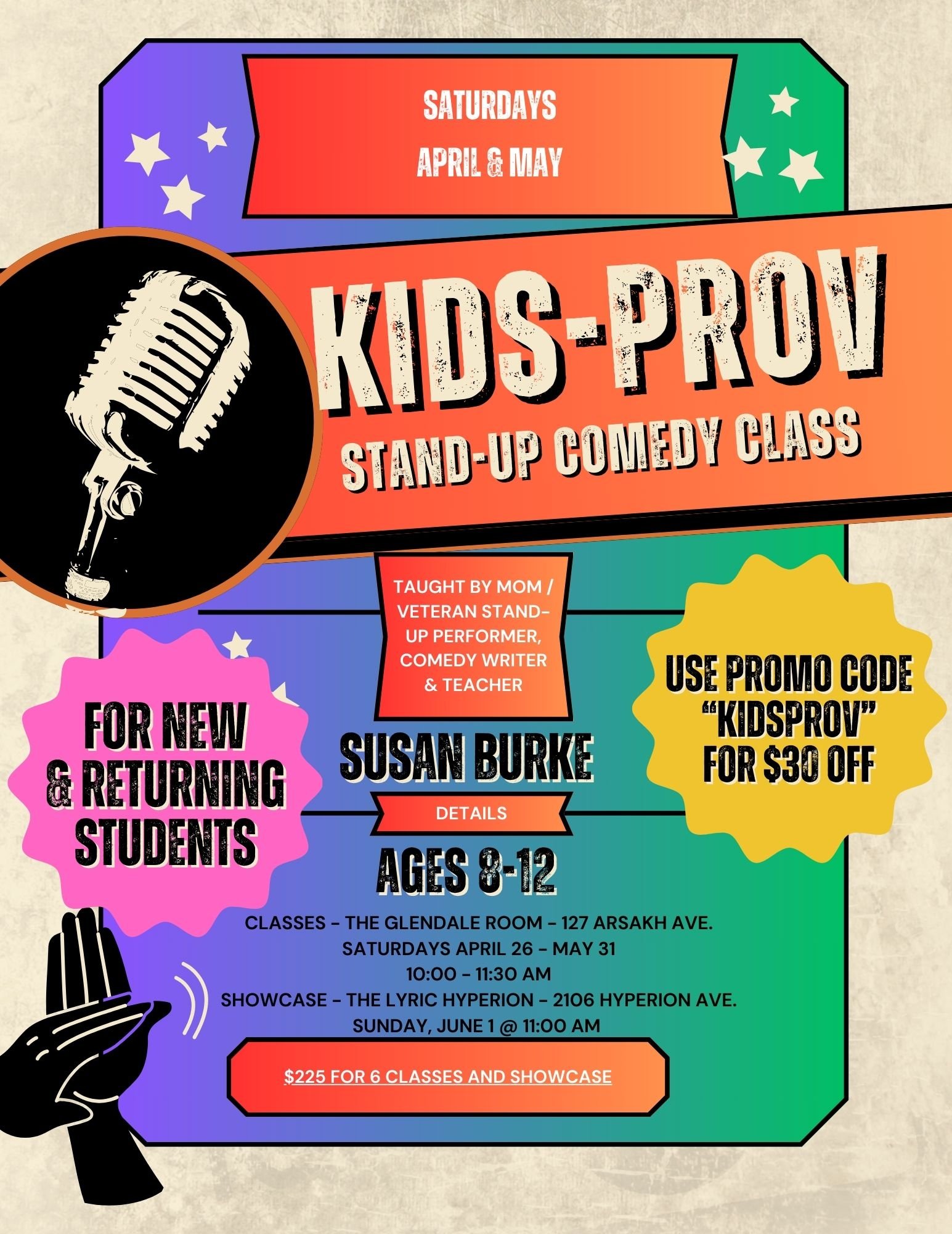 Kids-Prov Stand-Up Comedy Class for Kids