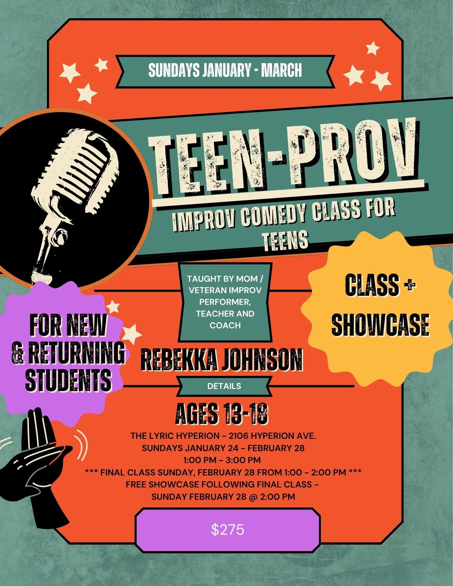 Teen-Prov Improv Comedy Class // January - March