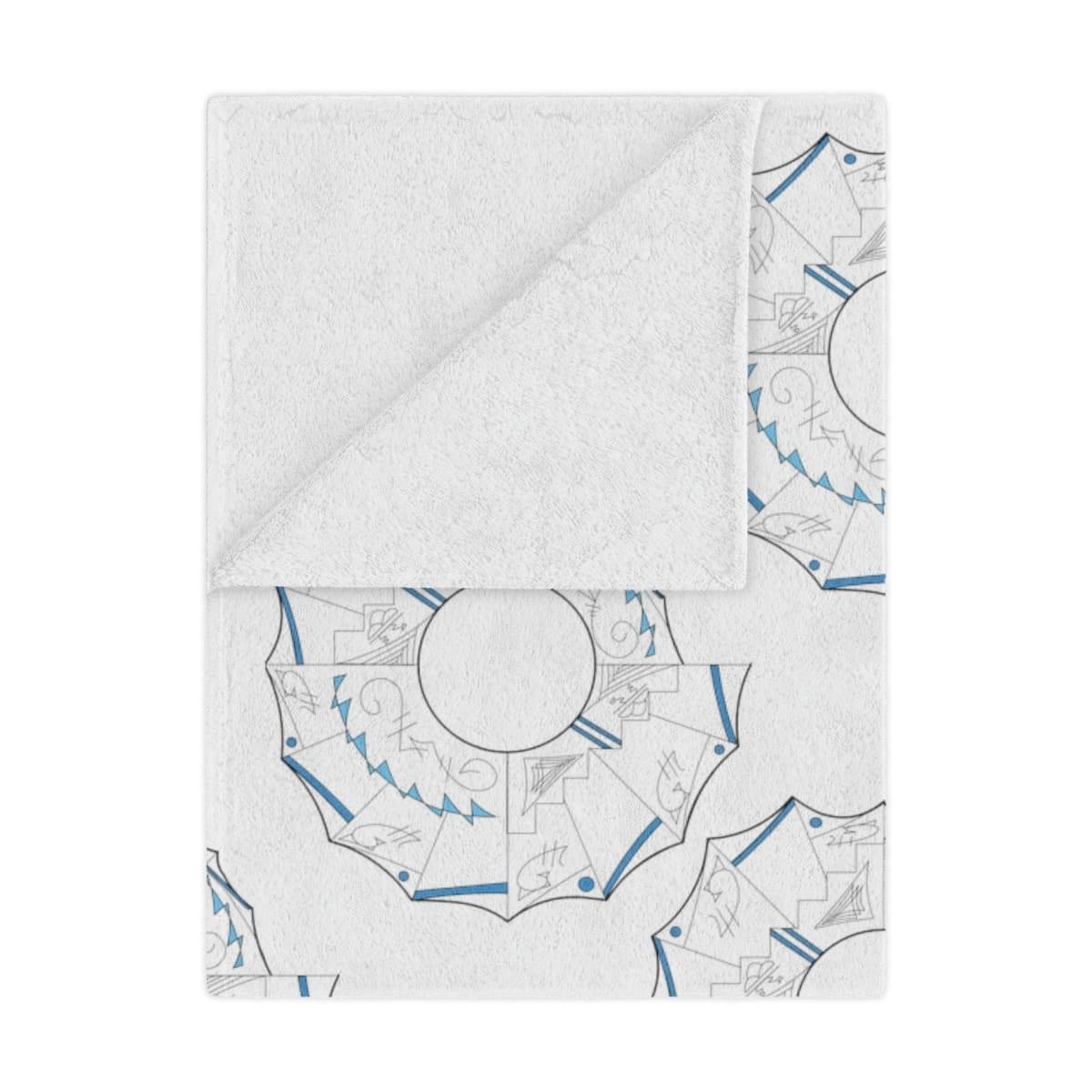 White and Blue Baby Blanket
