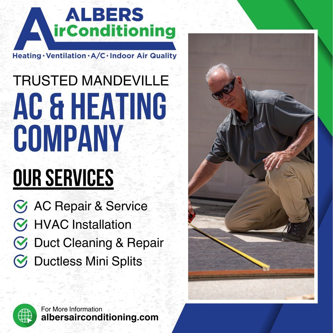 Experience reliability with Mandeville's go-to AC &amp; heating company! From AC repair and HVAC installation to duct cleaning, repair, and ductless mini-split systems, we've got you covered. Trust our expert team to keep your home comfortable and yo