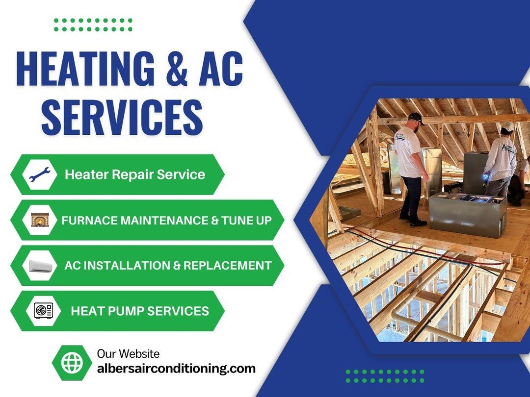 At Albers Air Conditioning, we pride ourselves on being your one-stop solution for all heating and AC needs. With decades of experience, our team is equipped to handle everything from installations to repairs with expertise and efficiency. Trust us t