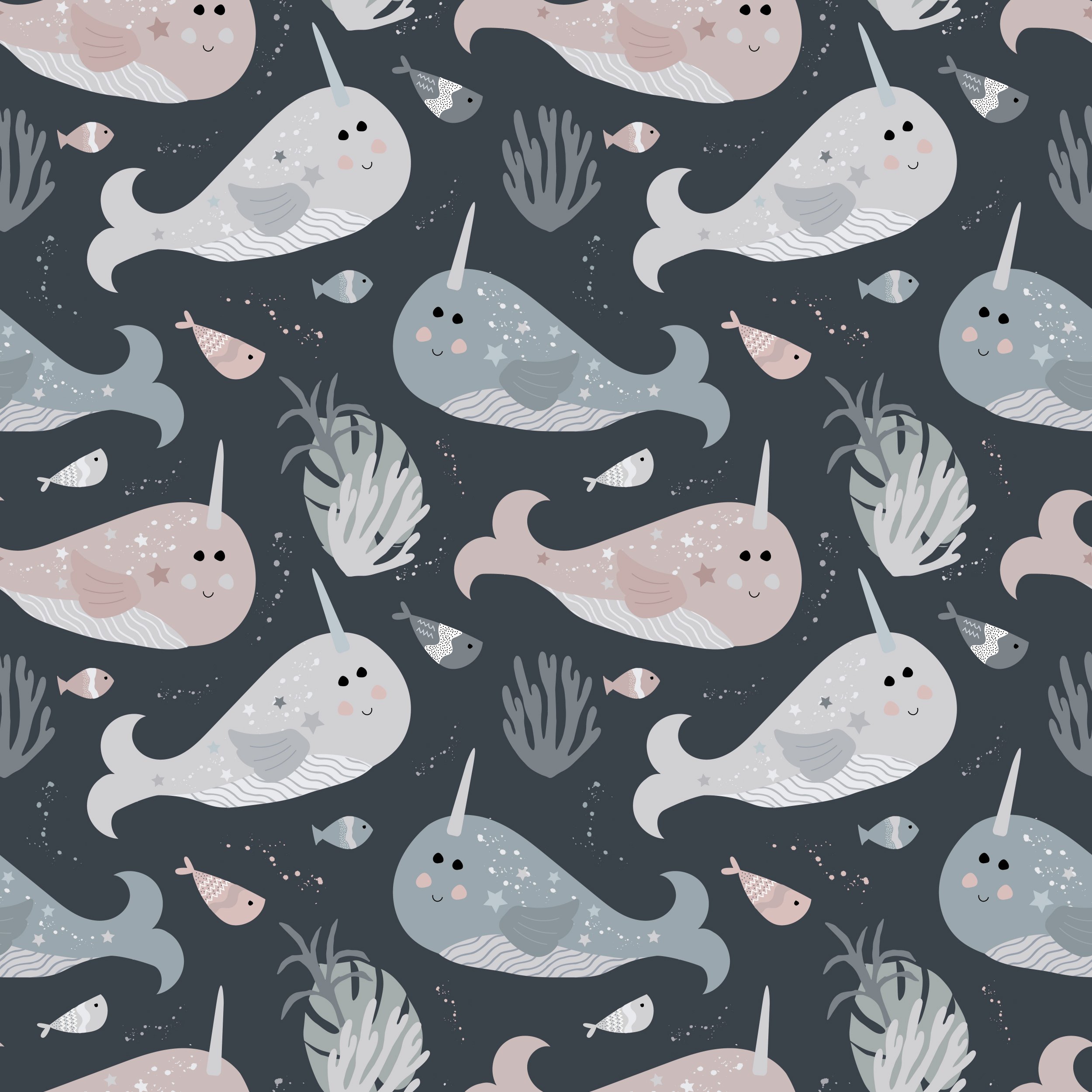 Narwhals navy 4 tile.jpg
