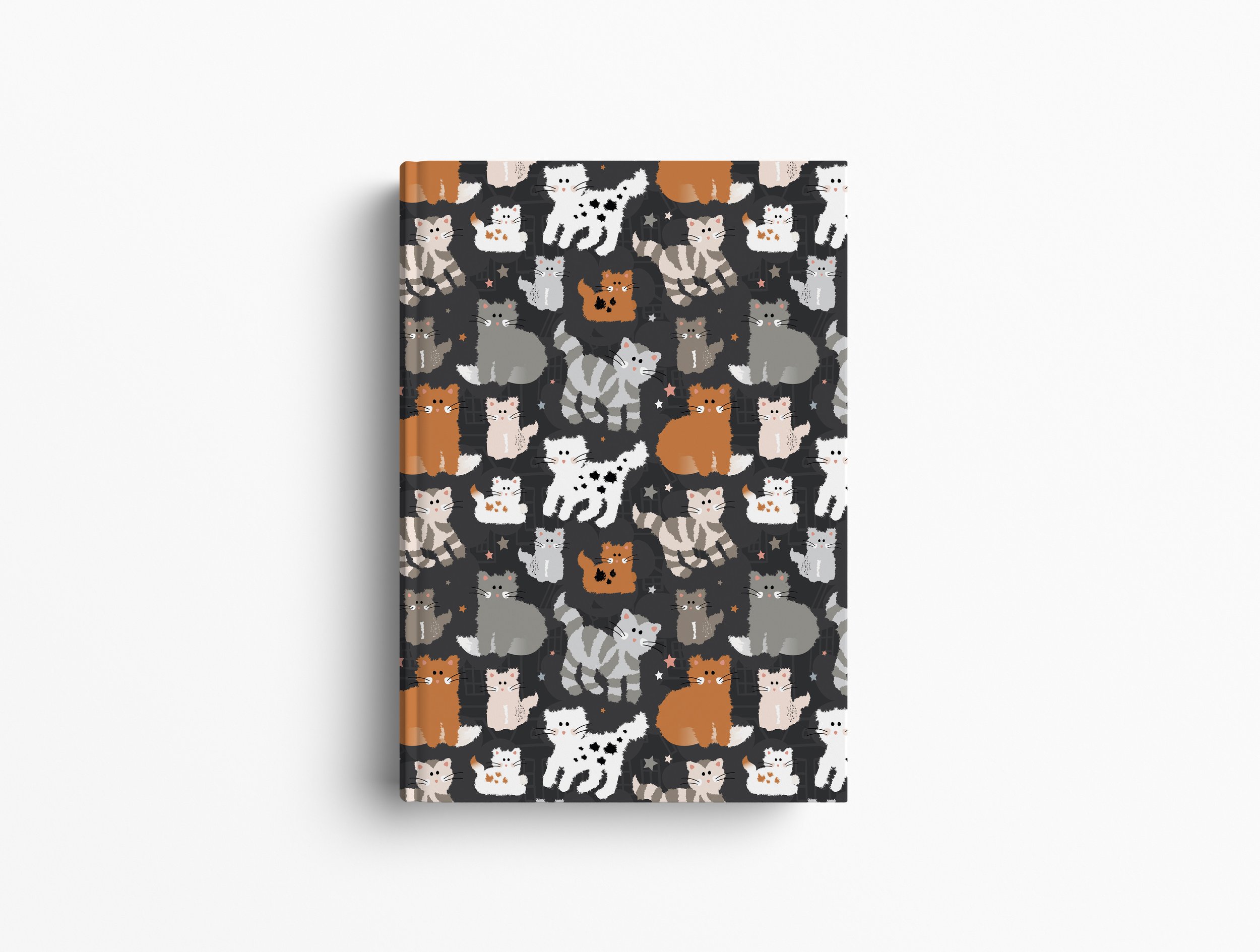 Scruffy Cats Hardback Lined Notebook