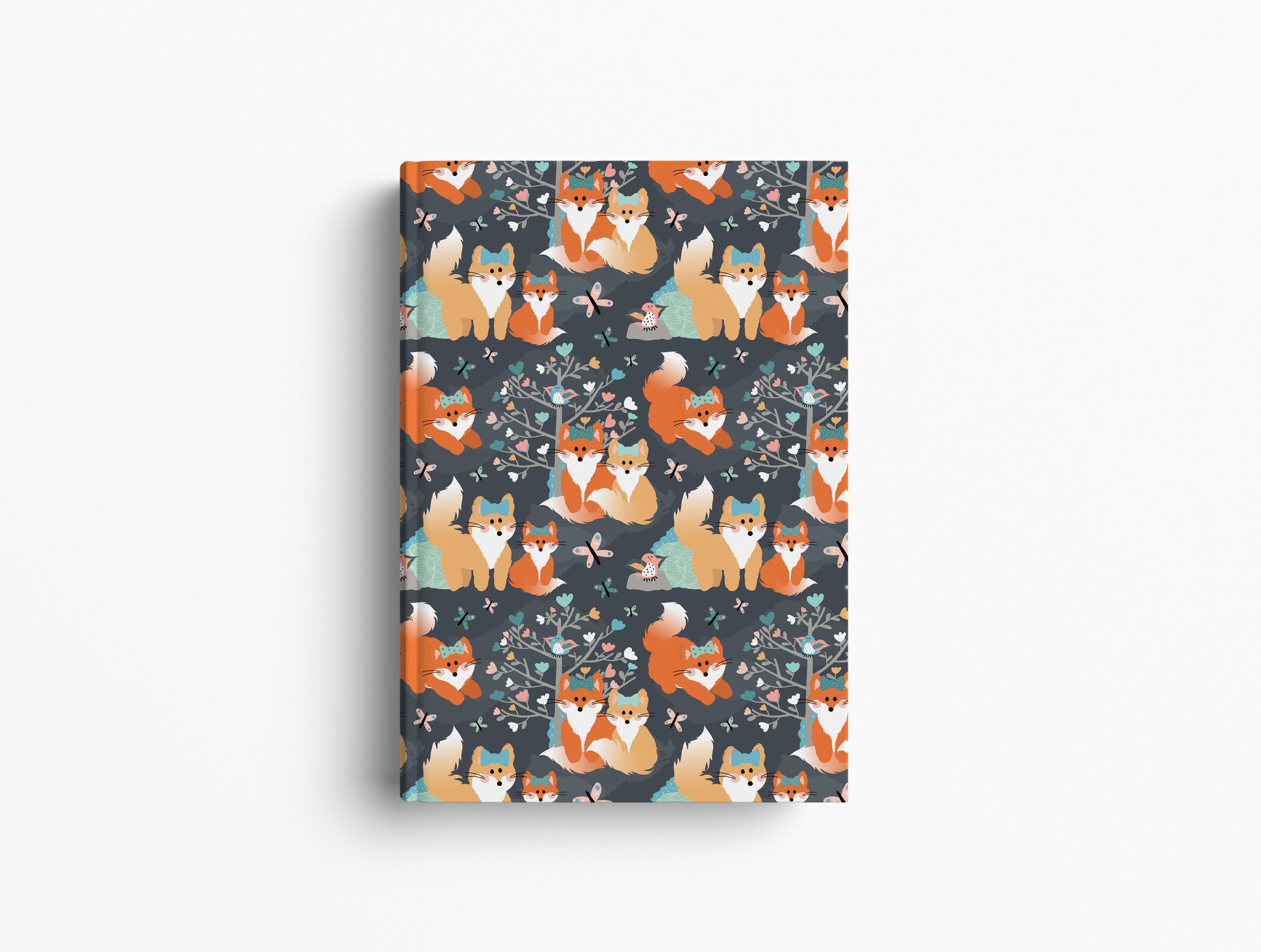 Foxes Hardback Lined Notebook