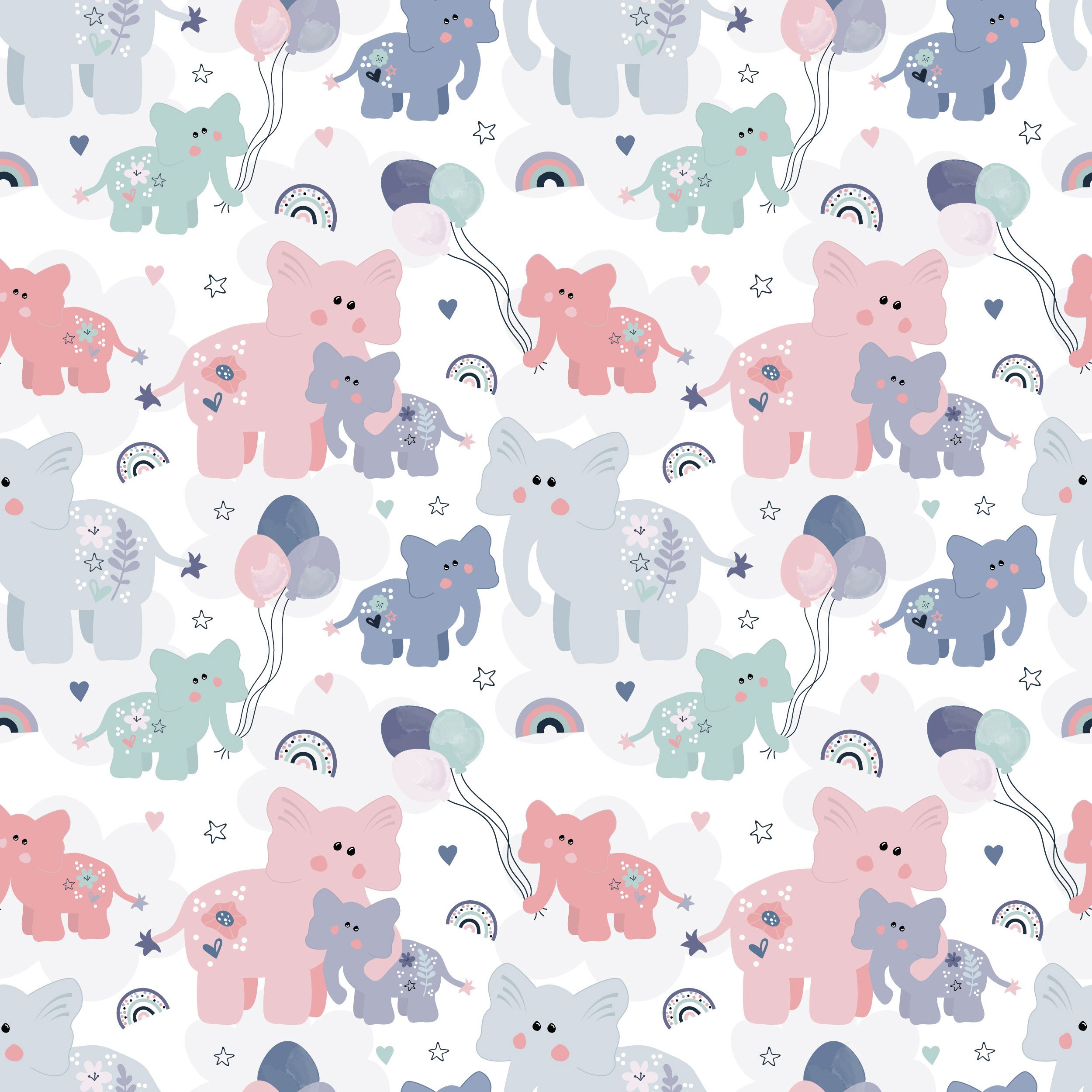 Elephants - White 4 tile.jpg