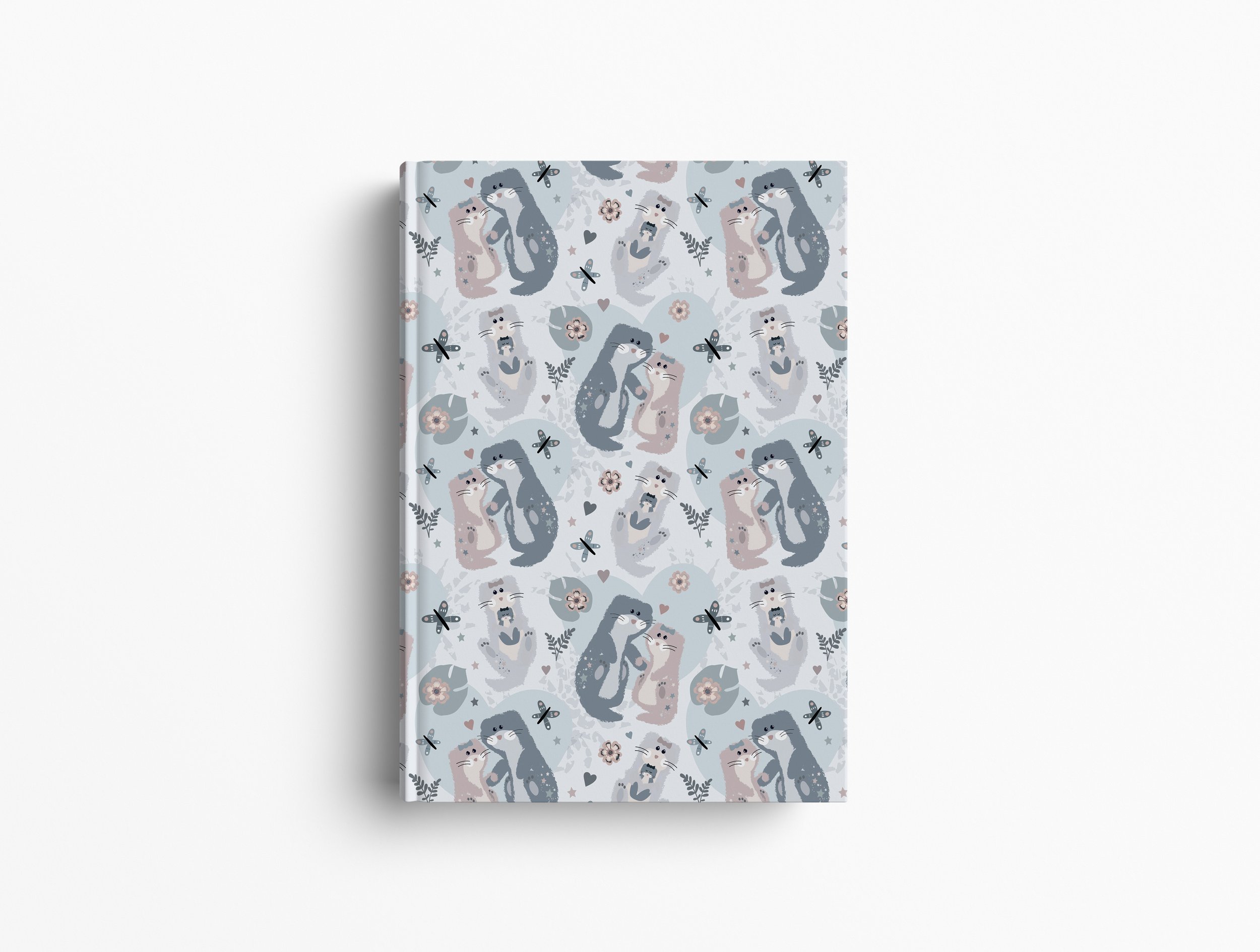 Otters Hardback Lined Notebook