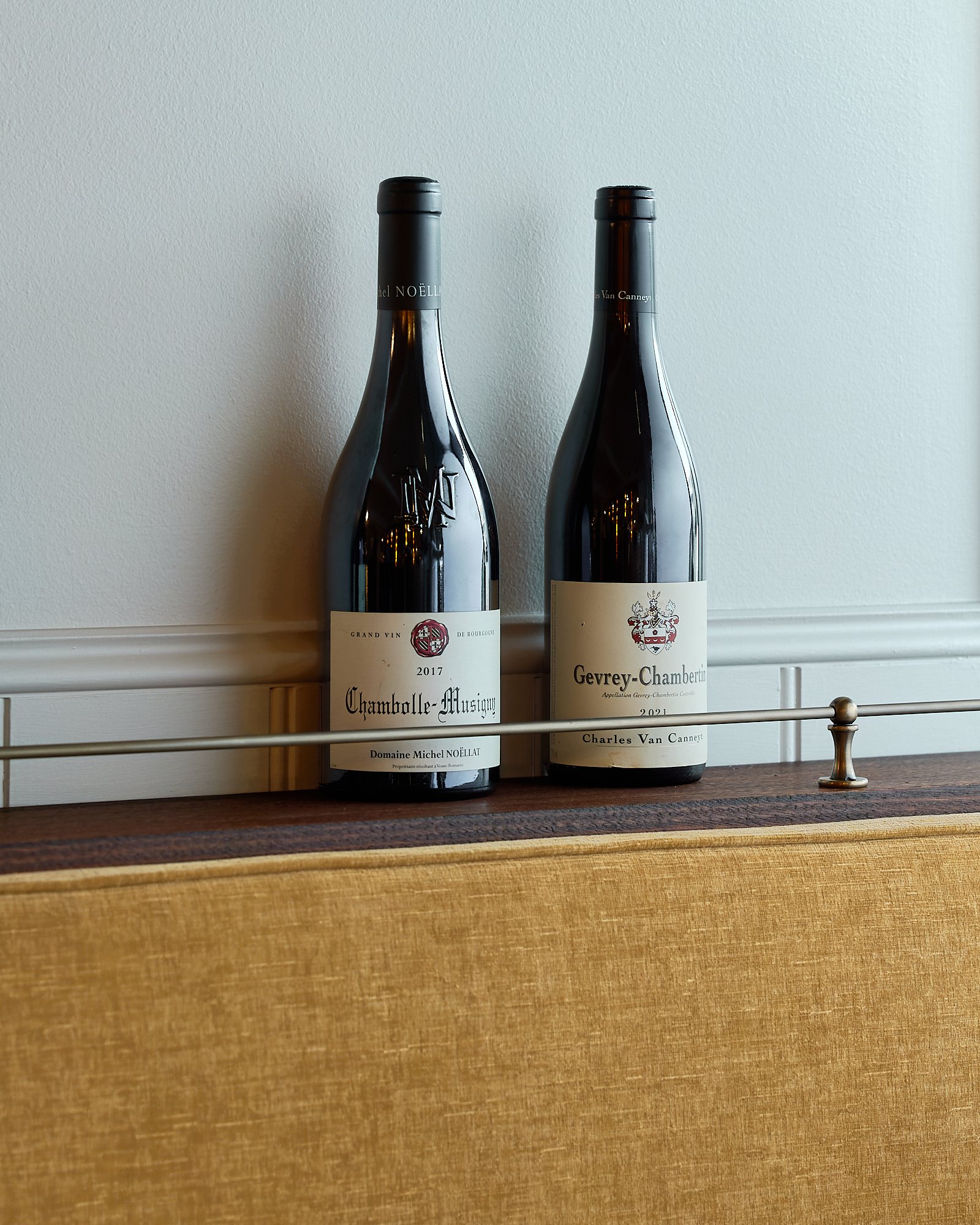 French Burgundy wine bottles for BYO nights at Chez Bagou, Albert Park Melbourne