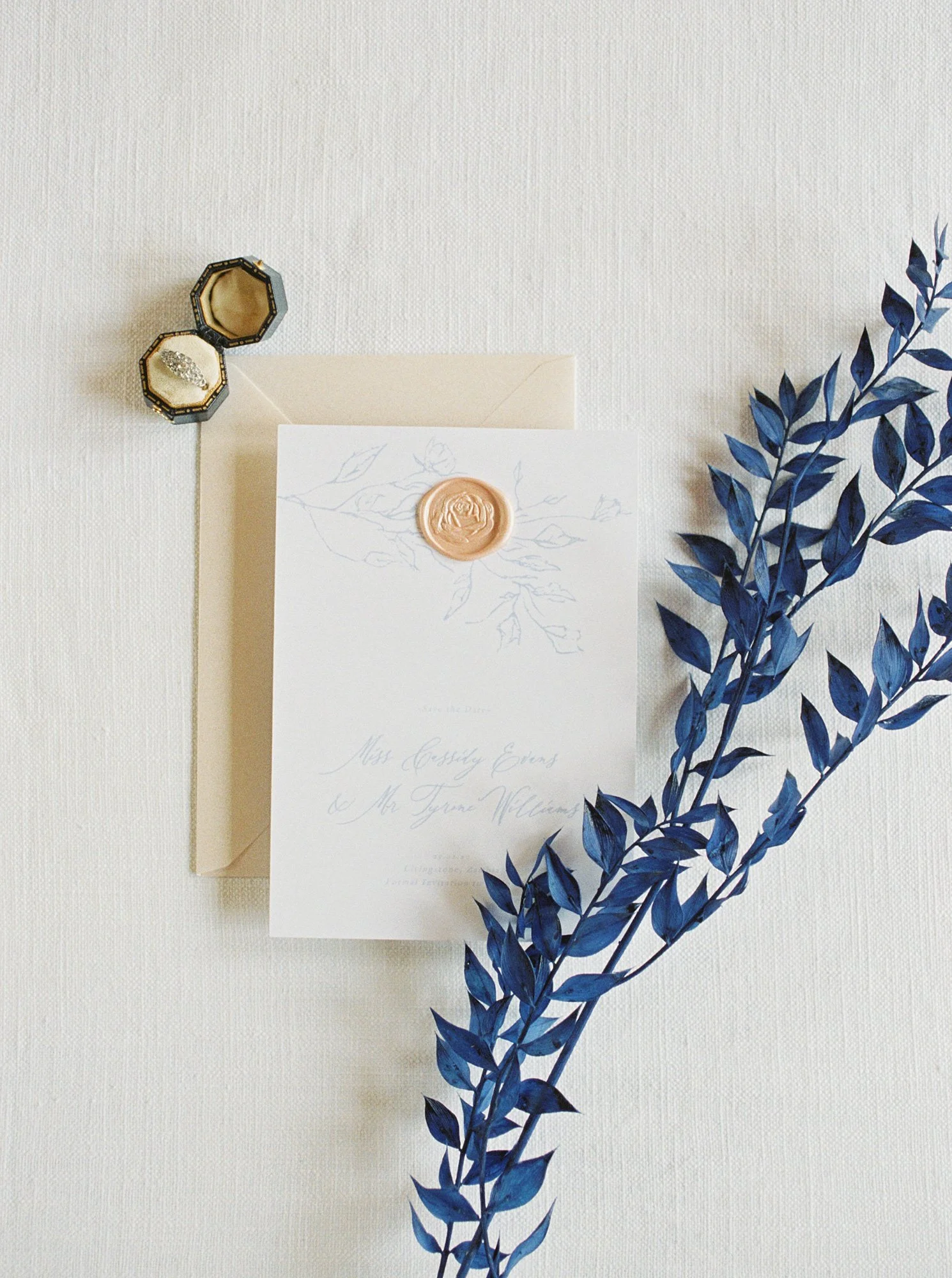 Classic Blue Riverside Wedding Inspiration
