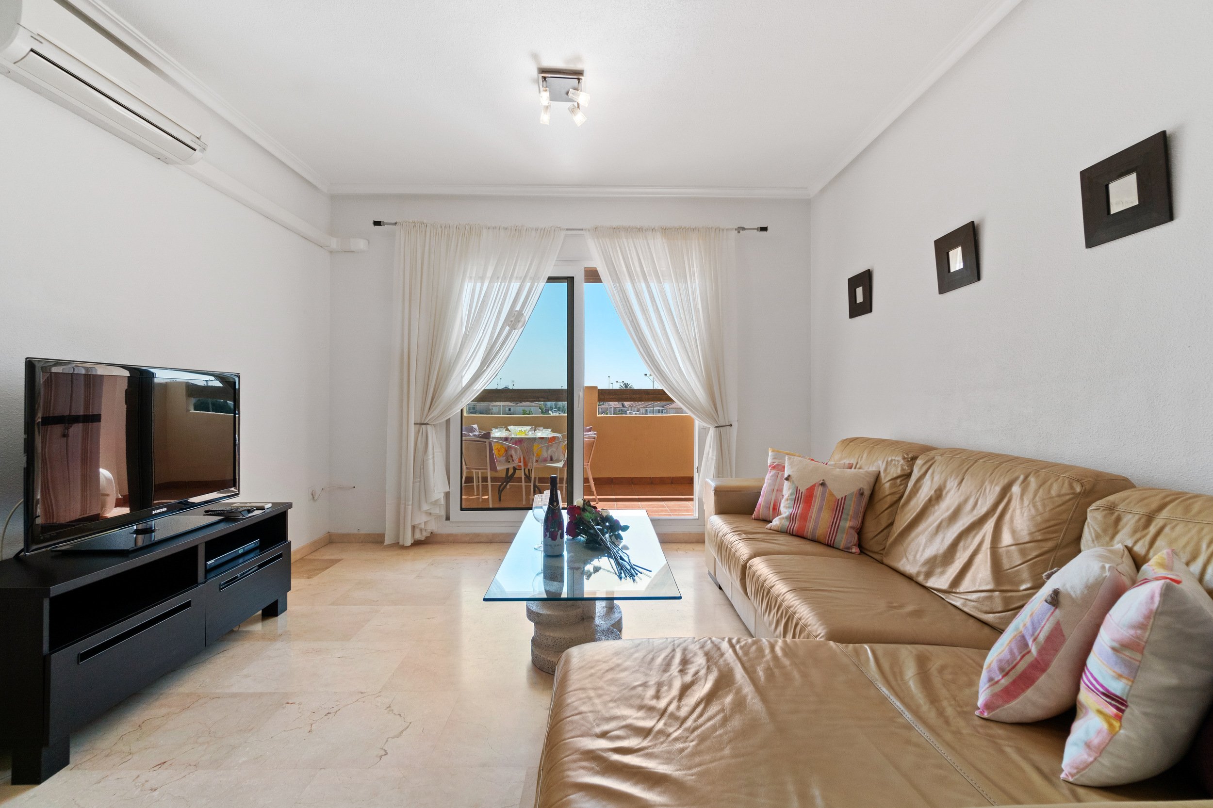 Living area at the apartment