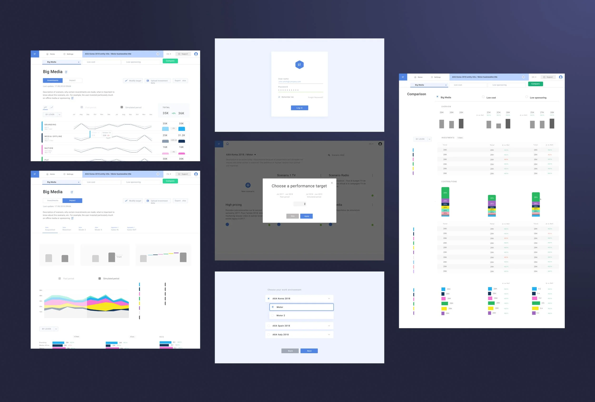 Marketing investment simulation tool
