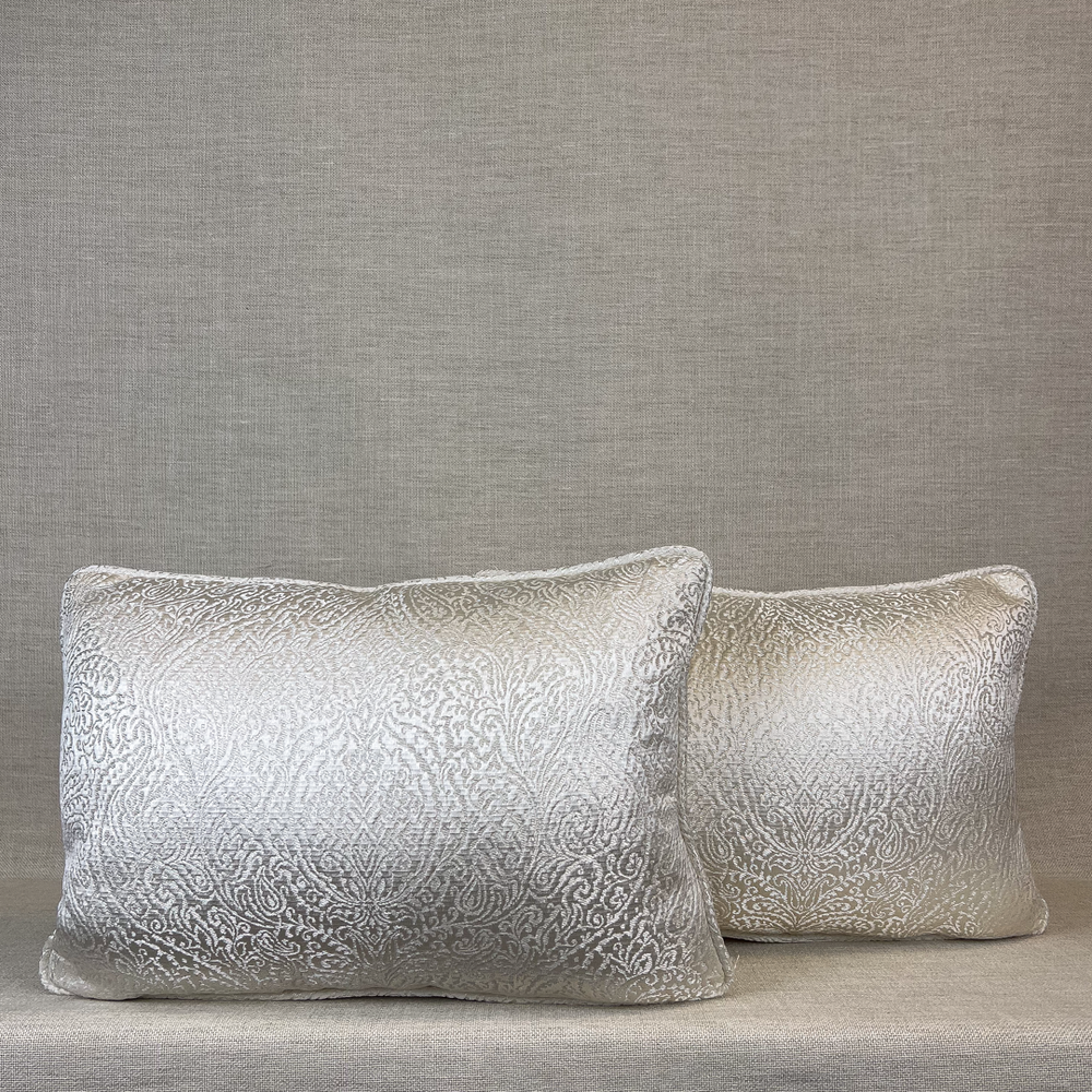 Cream Silk Patterned Scatter Cushion - Main Image