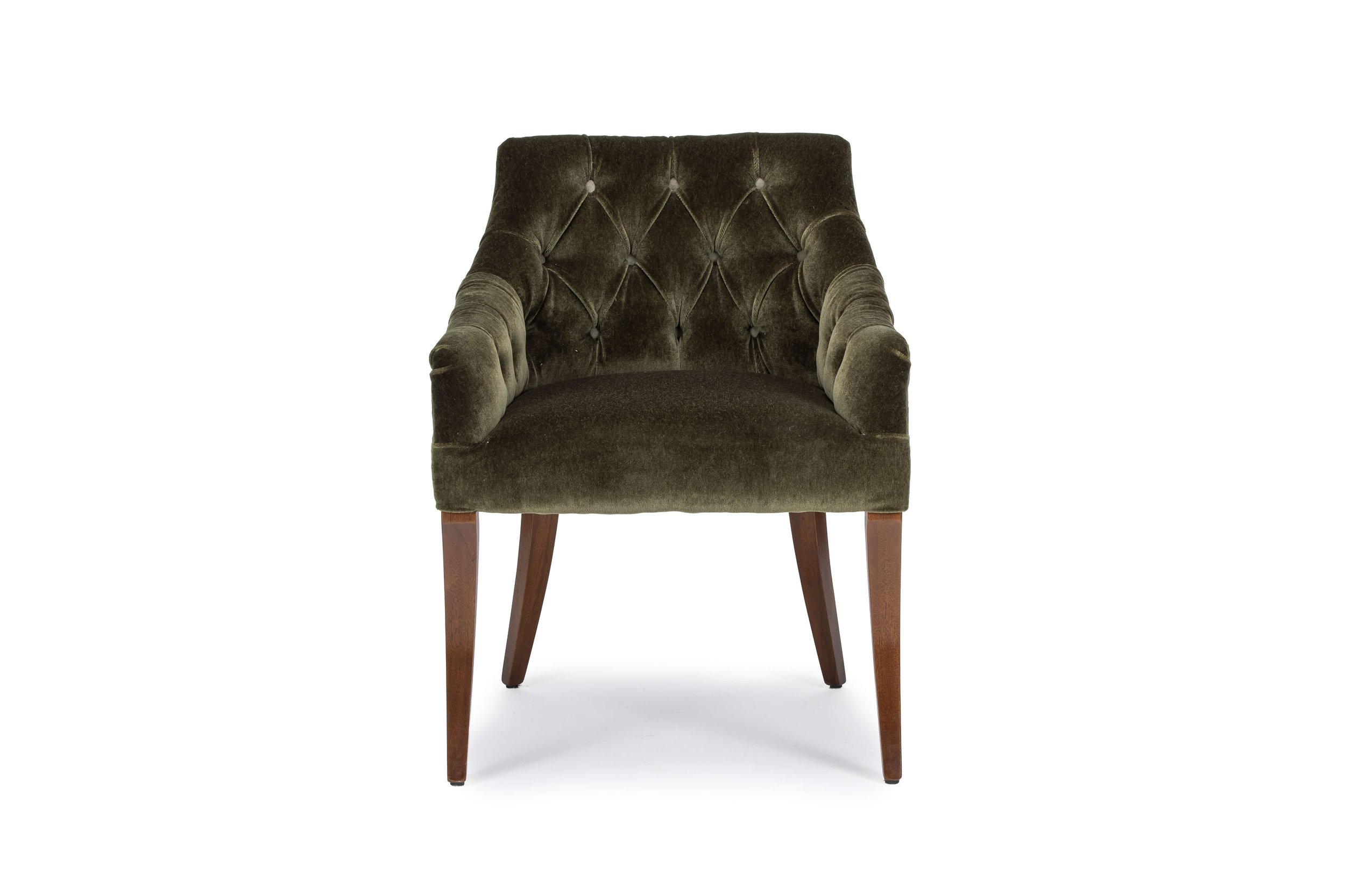 Tayman Velvet Chair Front View