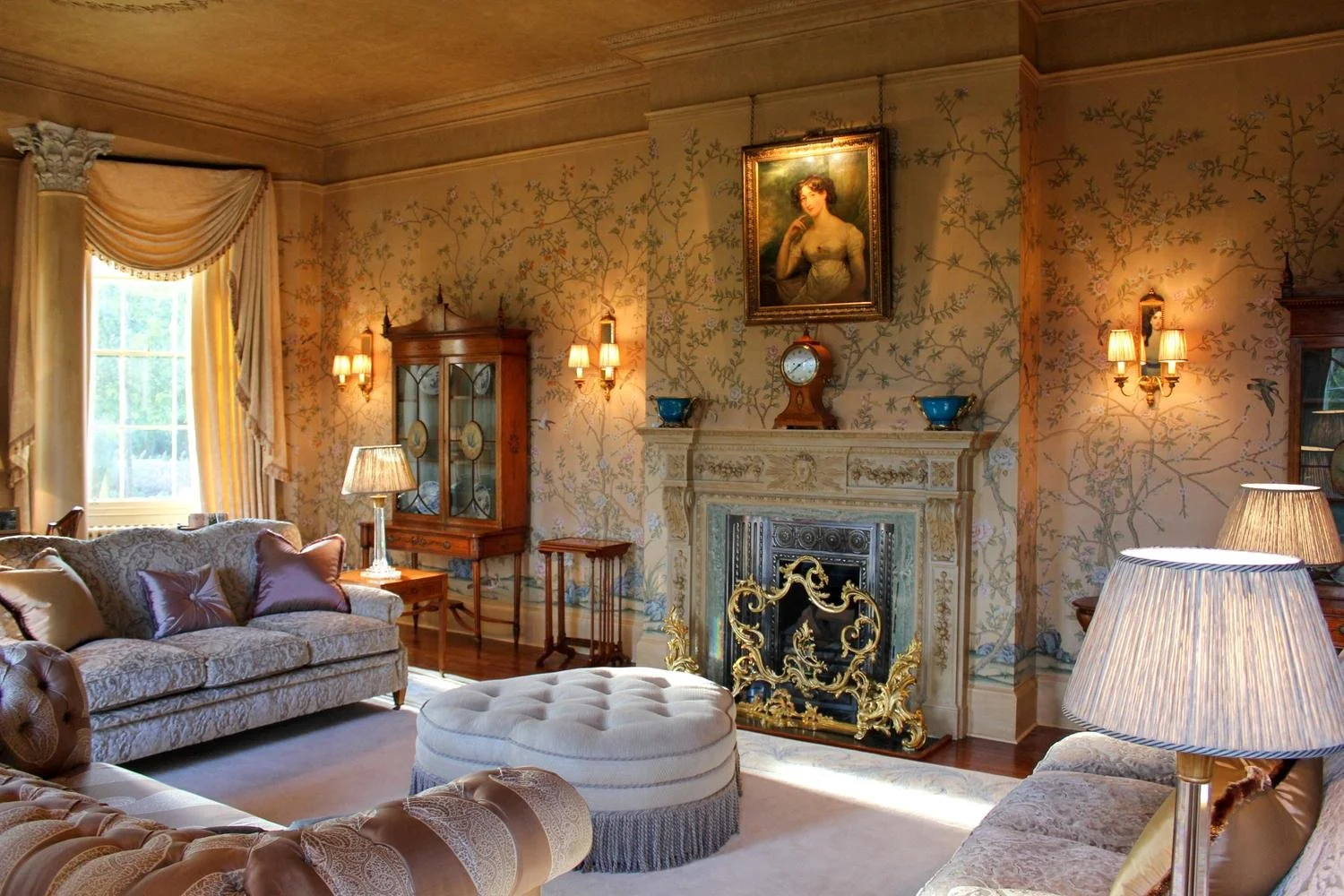 Clover Ottoman in living room interior.jpeg