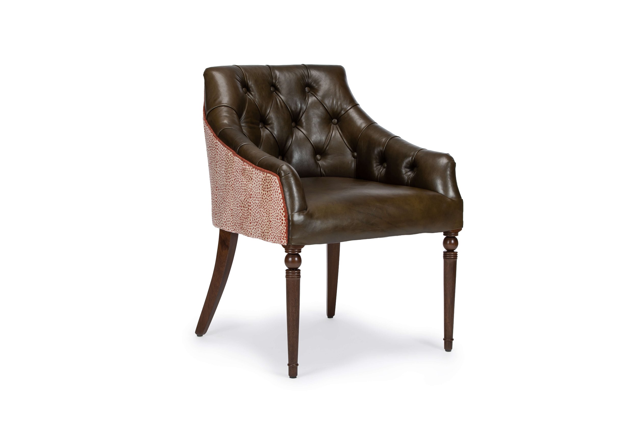 Tayman Leather Chair Three quarter View