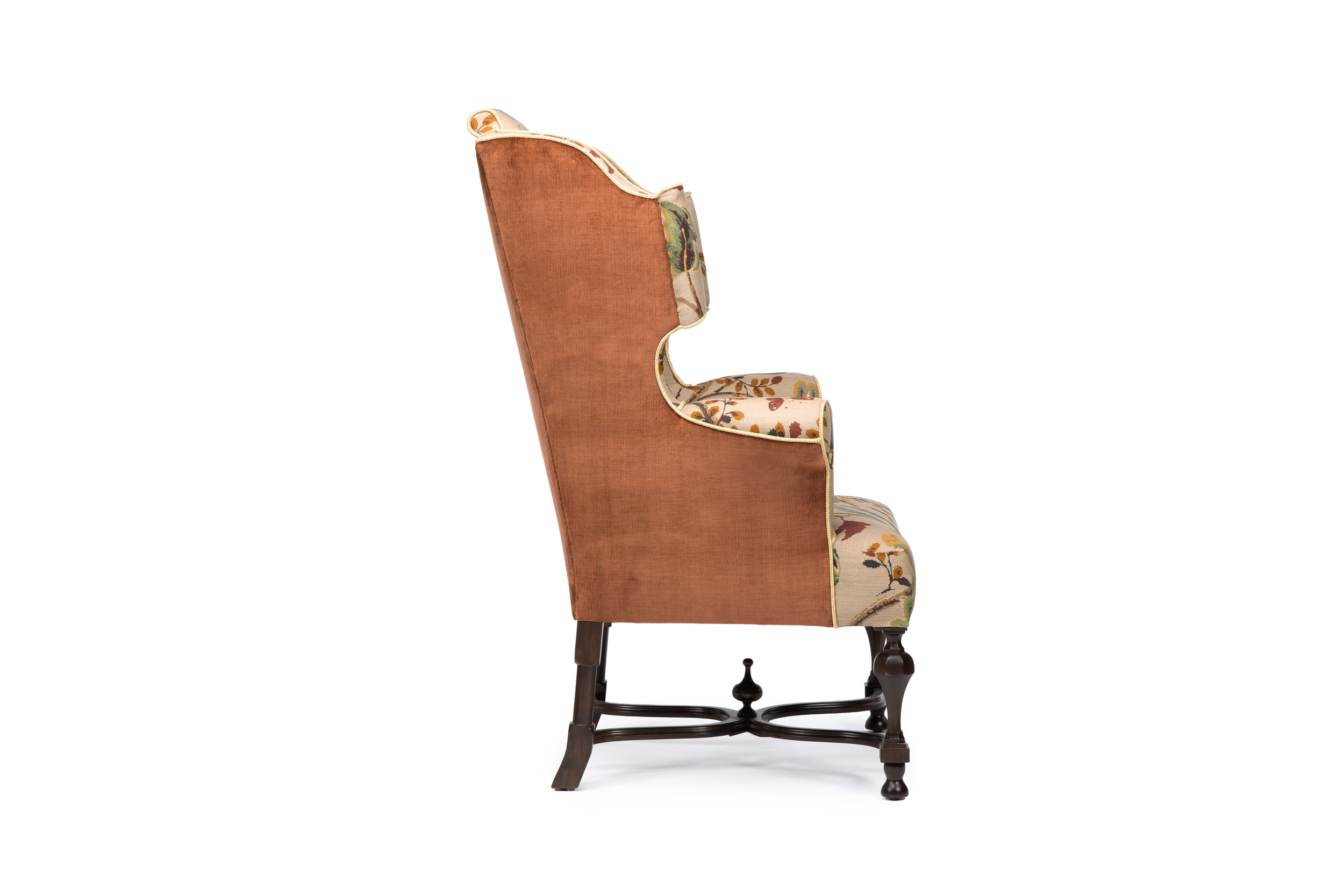 William and Mary Wing Chair side view