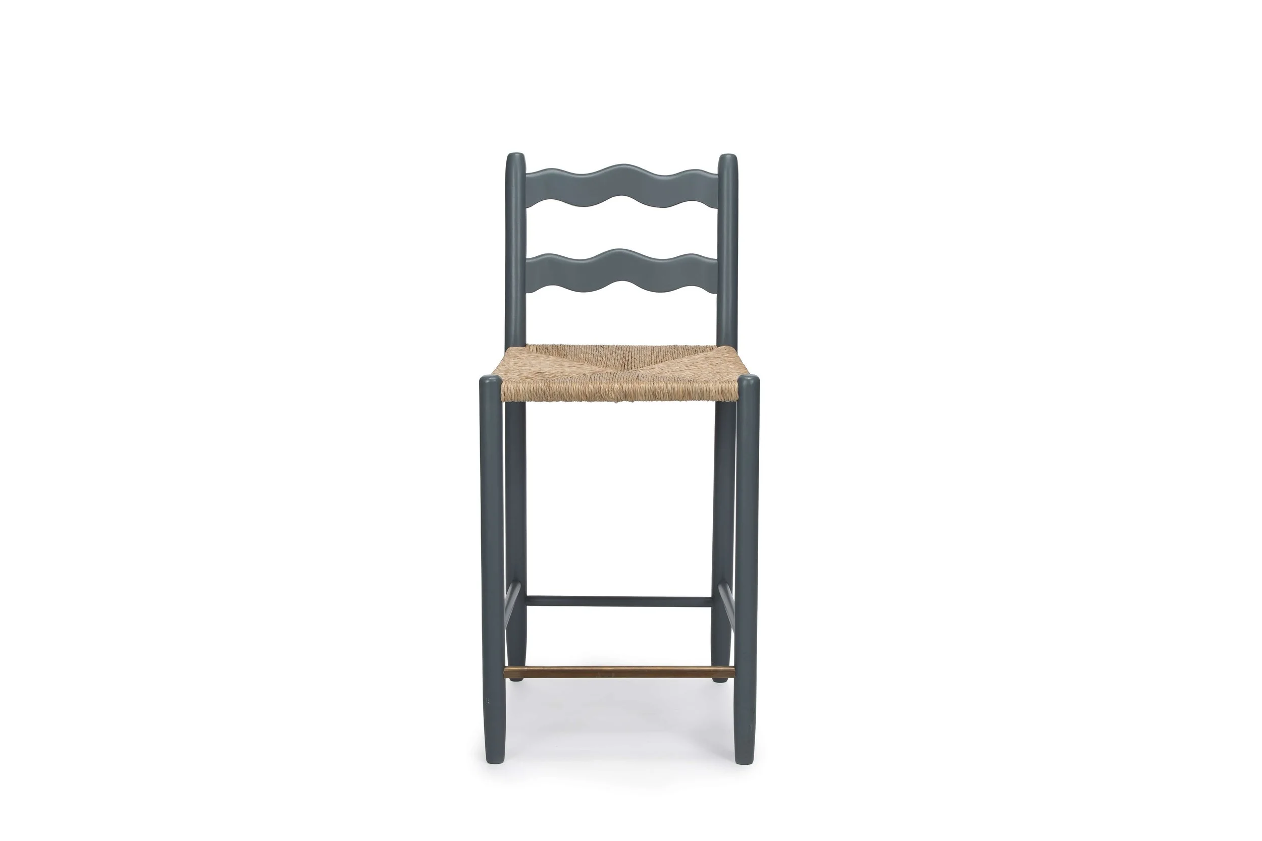 Wave Ladderback Barstool front view