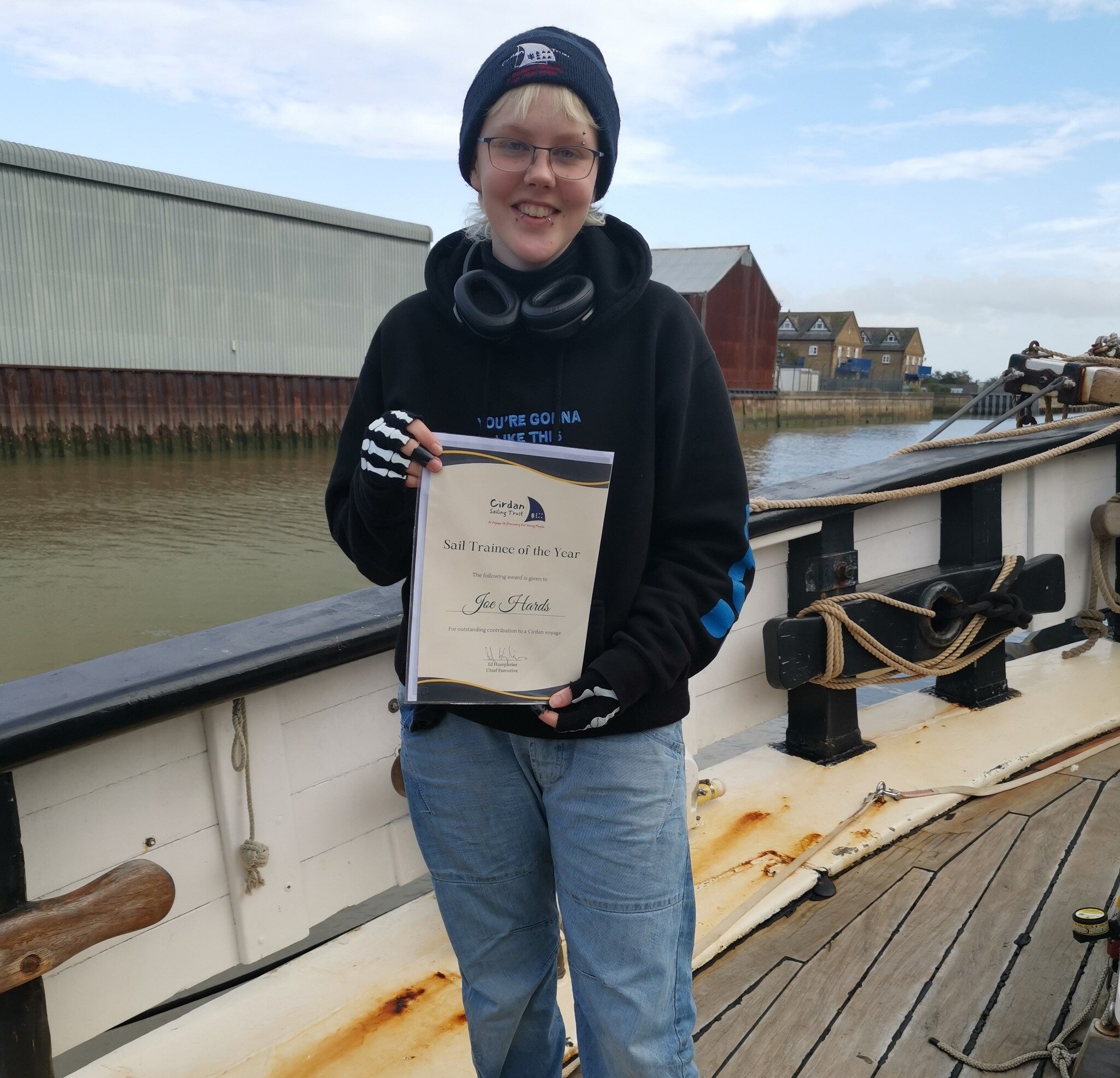 It's #YouthWorkWeek and the perfect time to announce Joe Hard is Cirdan's Sail Trainee of the Year 2023! Joe has joined us on several voyages this year across all three boats, including the Tall Ships Race onboard Faramir from Den Helder to Hartlepoo