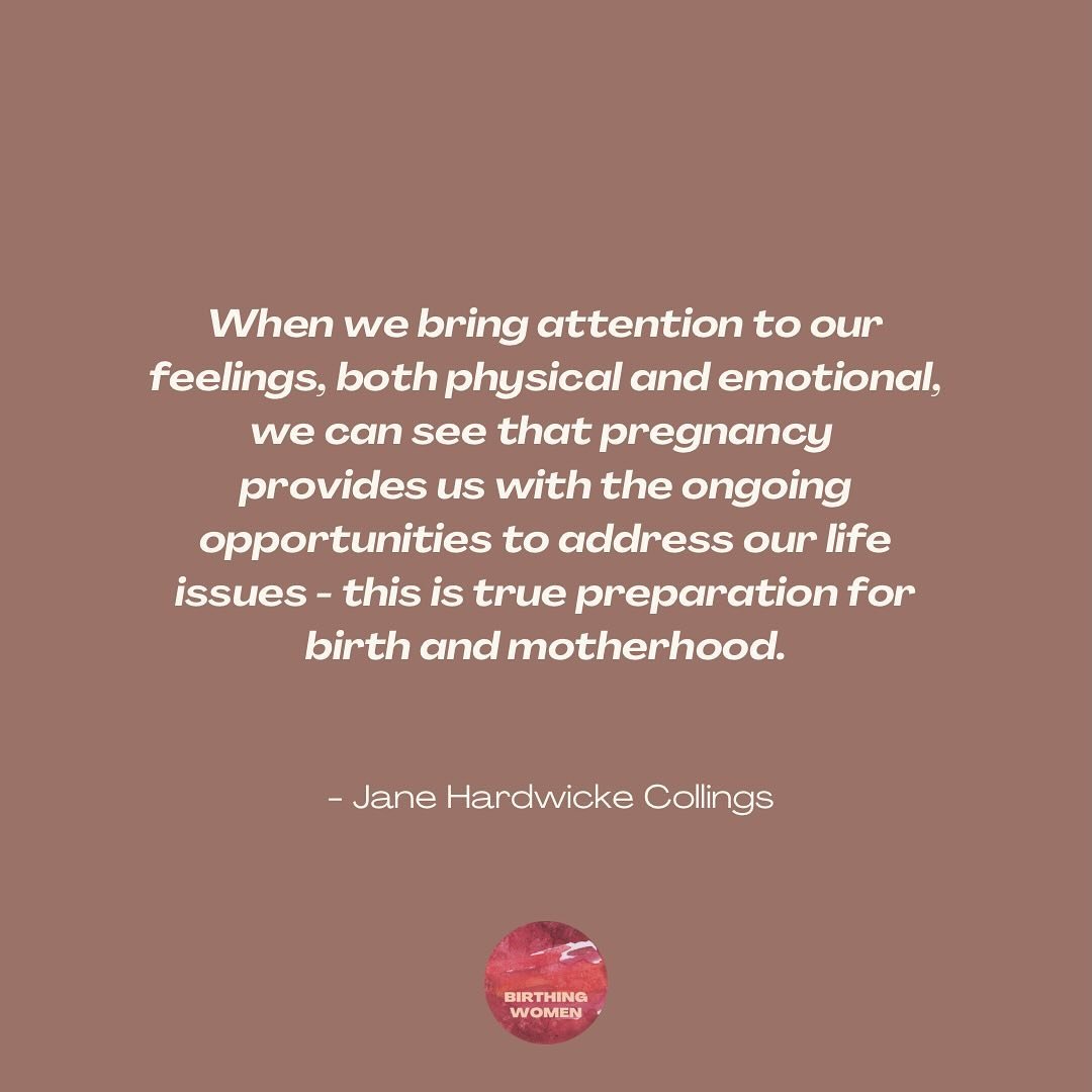 &ldquo;When we bring attention to our feelings, both physical and emotional, we can see that pregnancy provides us with the ongoing opportunities to address our life issues - this is true preparation for birth and motherhood&rdquo; 🌿🦋🐚

- Jane Har