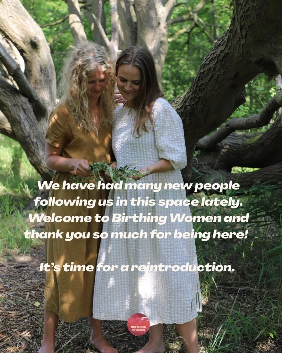 We have had many new people following us in this space lately. Thank you so much for being here! 🌹 It&rsquo;s time for a reintroduction. 

Welcome to @birthingwomen ~ 

🐚 We are Ida and Mathilde, birth keepers, yoga teachers and space holders based