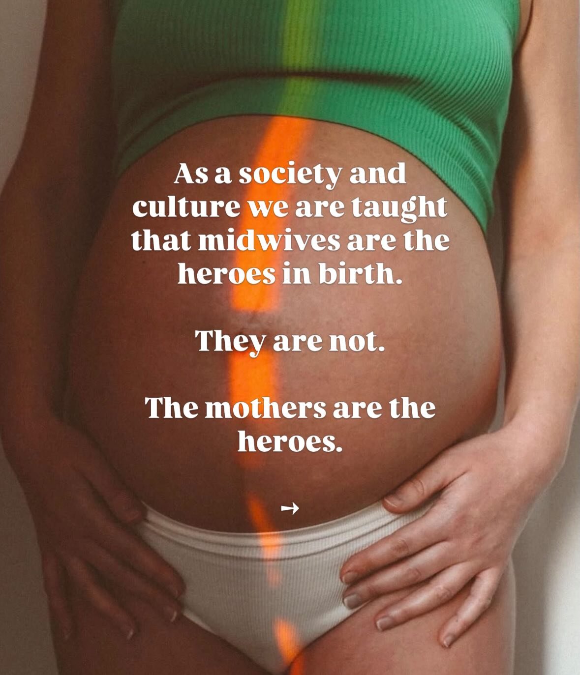 As a society and in our culture we are taught that midwives are the heroes in birth. They are not. The mothers are the heroes 🌀

Midwifes are taught that birth is unsafe and dangerous them directing and interfering. 

They are trained to be directiv