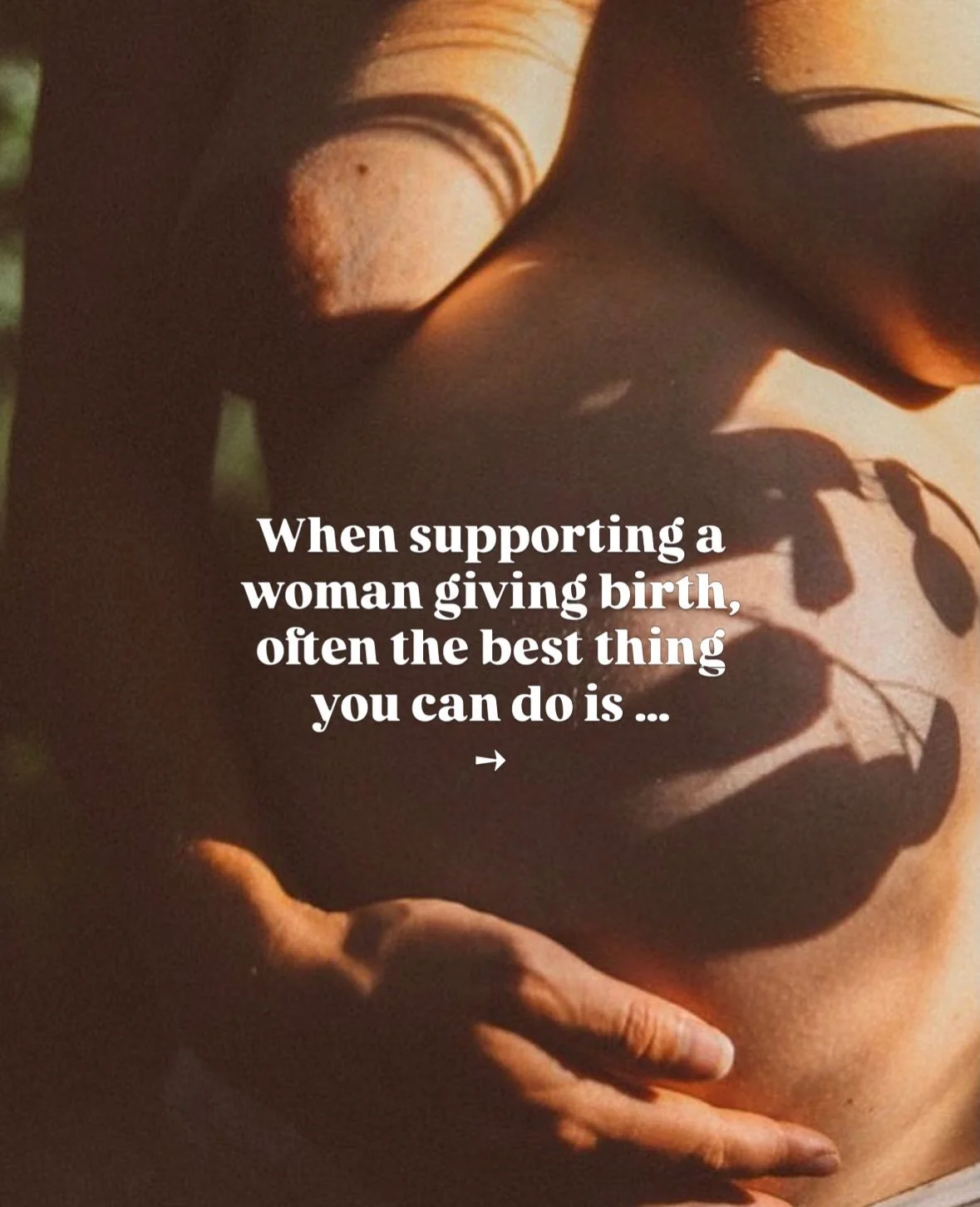 When we are invited in to a birth space, it is important that we check our own patterns and our need for fixing and doing. Because most often birth doesn&rsquo;t require us to do a whole lot, but rather that we are able to just be present and to allo