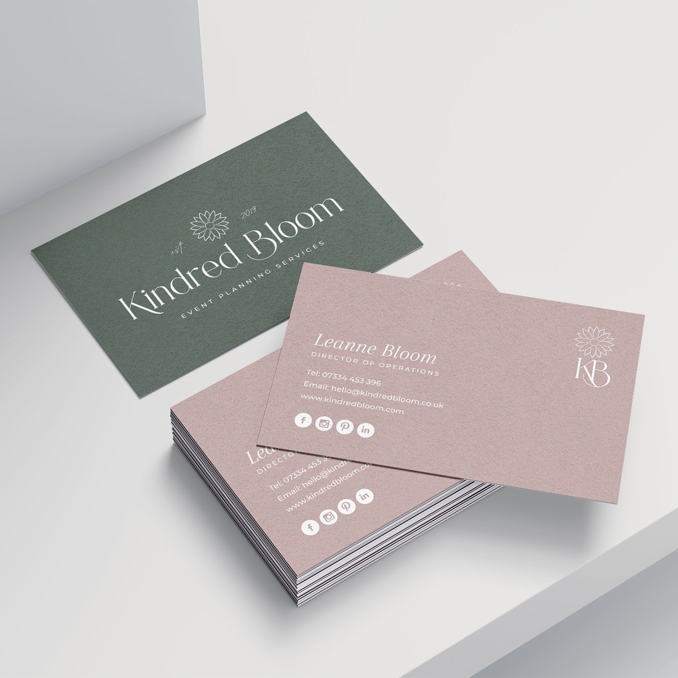 Business Card Mockup for Kindred Bloom