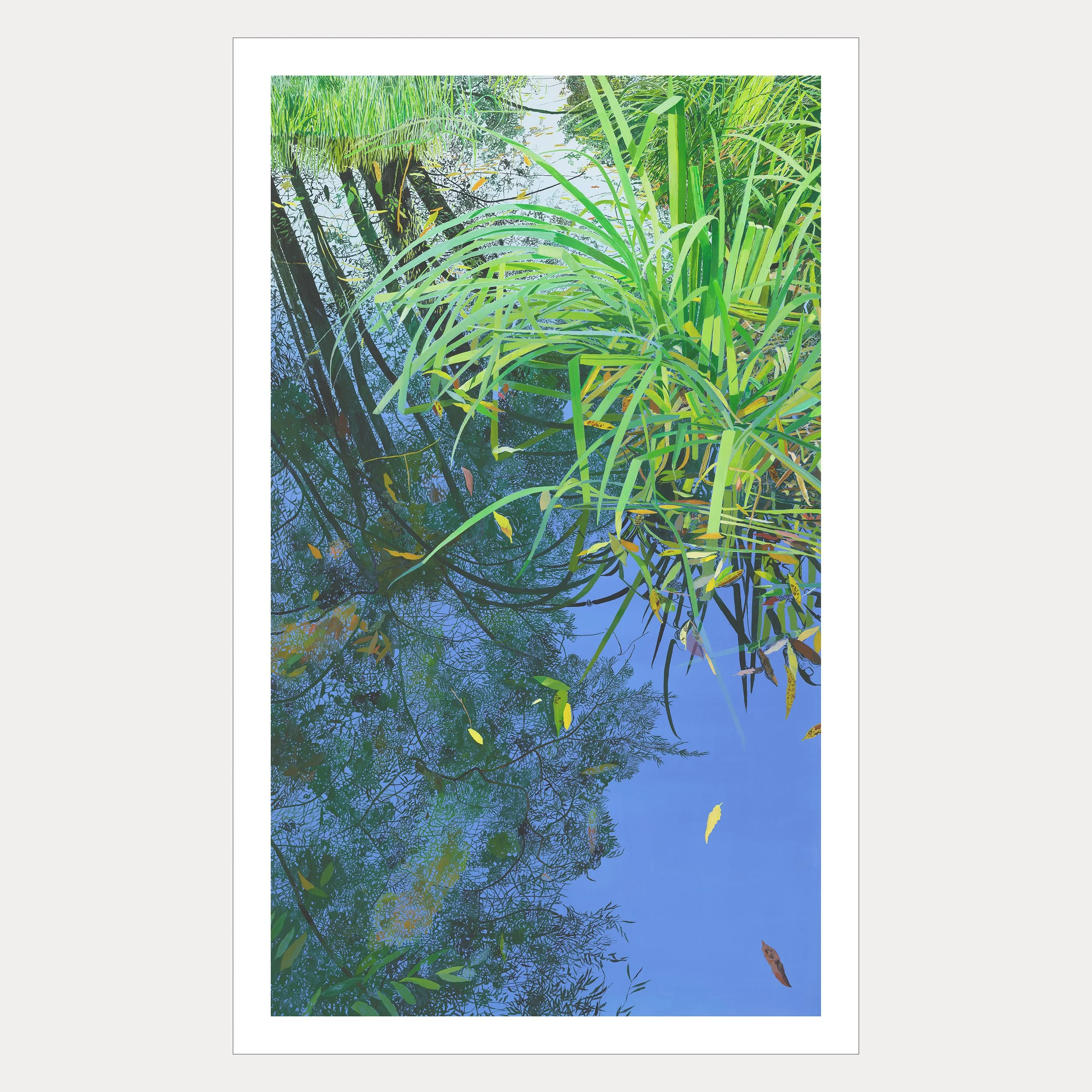 Reeds on Water, Blue Stream