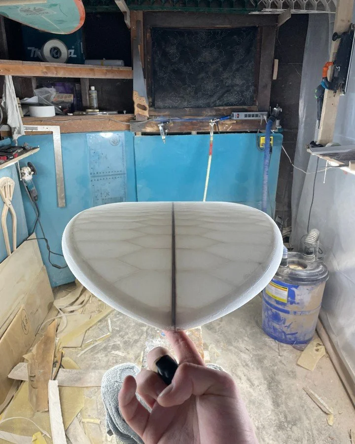 6'10 - I guess the nice part of it being flat is we have been building up our demo quiver. This takes a bit of time doing it all in-house, but it's the right way to do it. Hopefully, we will get some waves soon, as we should have quite the demo selec