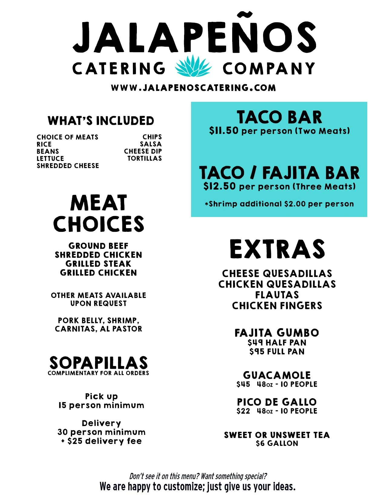 JALAPEÑOS CATERING COMPANY — JALAPEÑOS