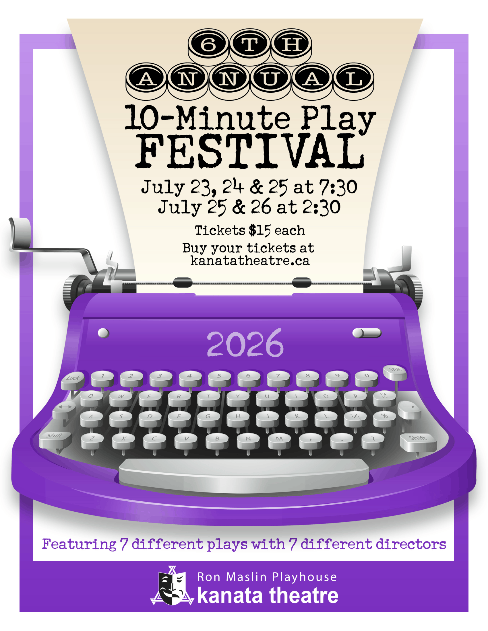 Kanata Theatre: 10-minute play festival