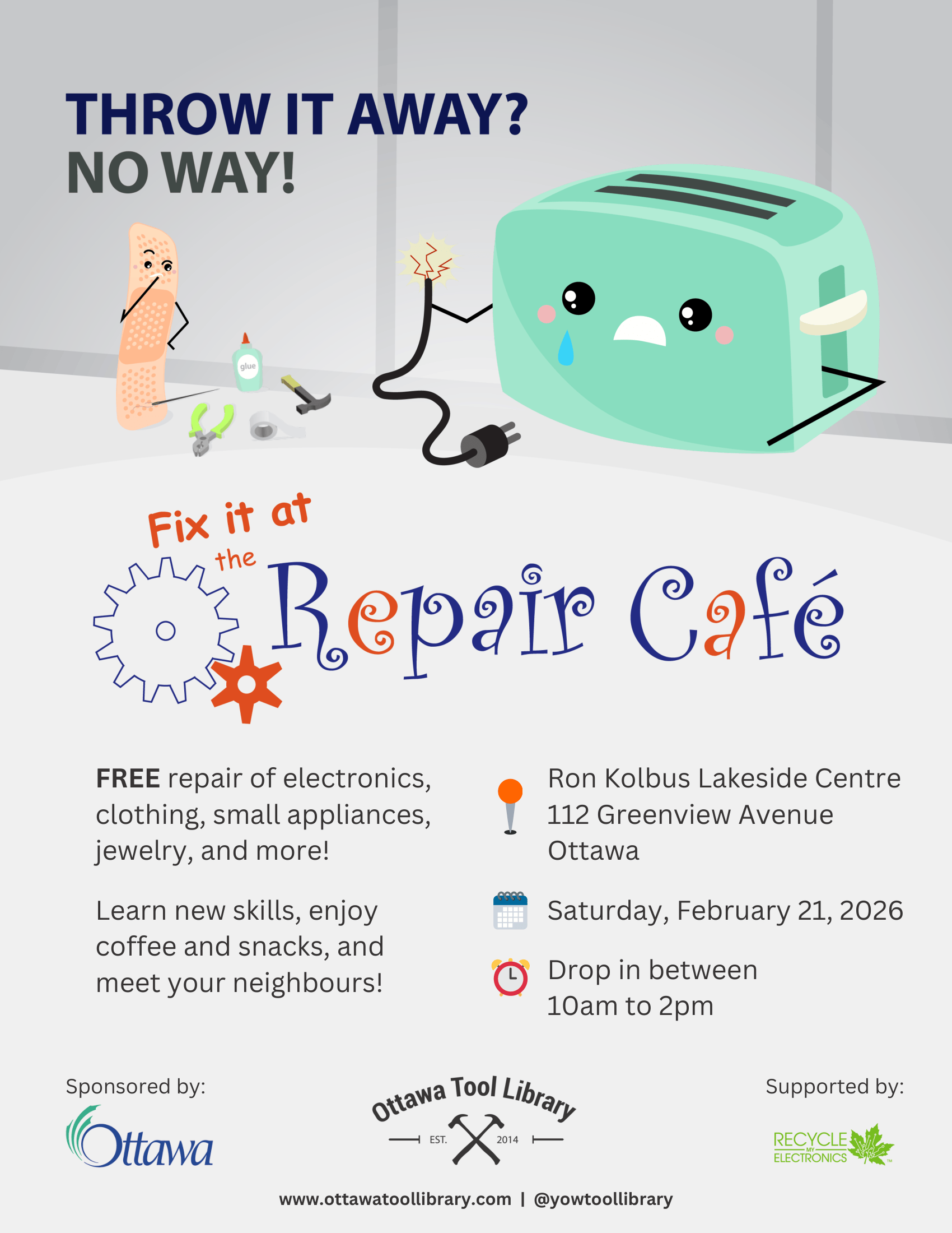 Repair Café - Ron Kolbus Lakeside Centre