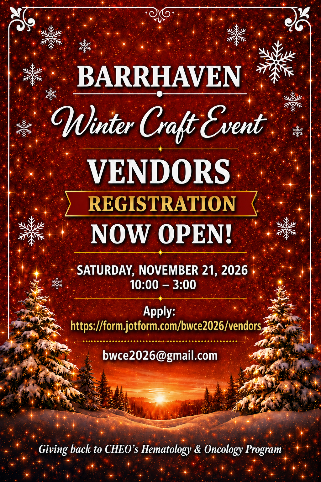 Barrhaven Winter Craft Event — Vendor Registration Now Open