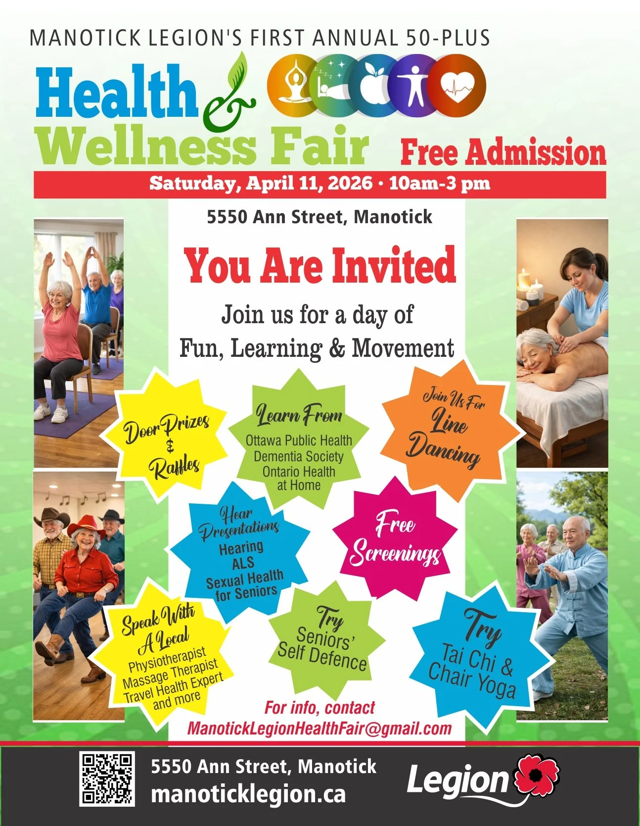 Manotick Legion: 50+ Health and wellness fair