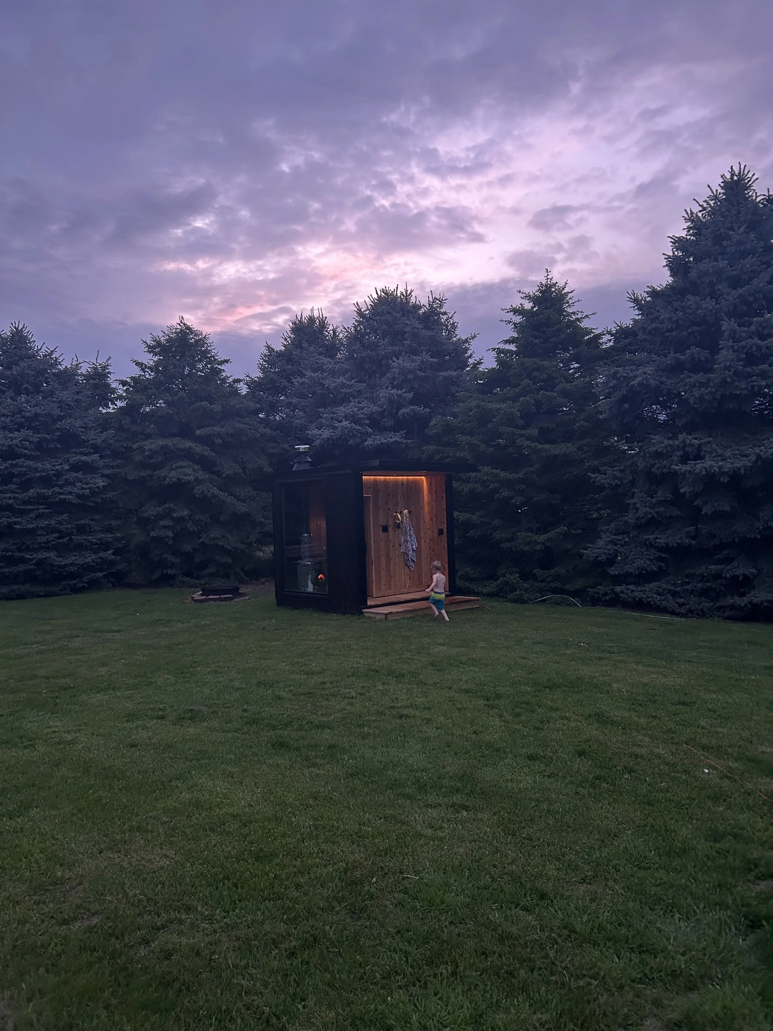 sauna in with clouds