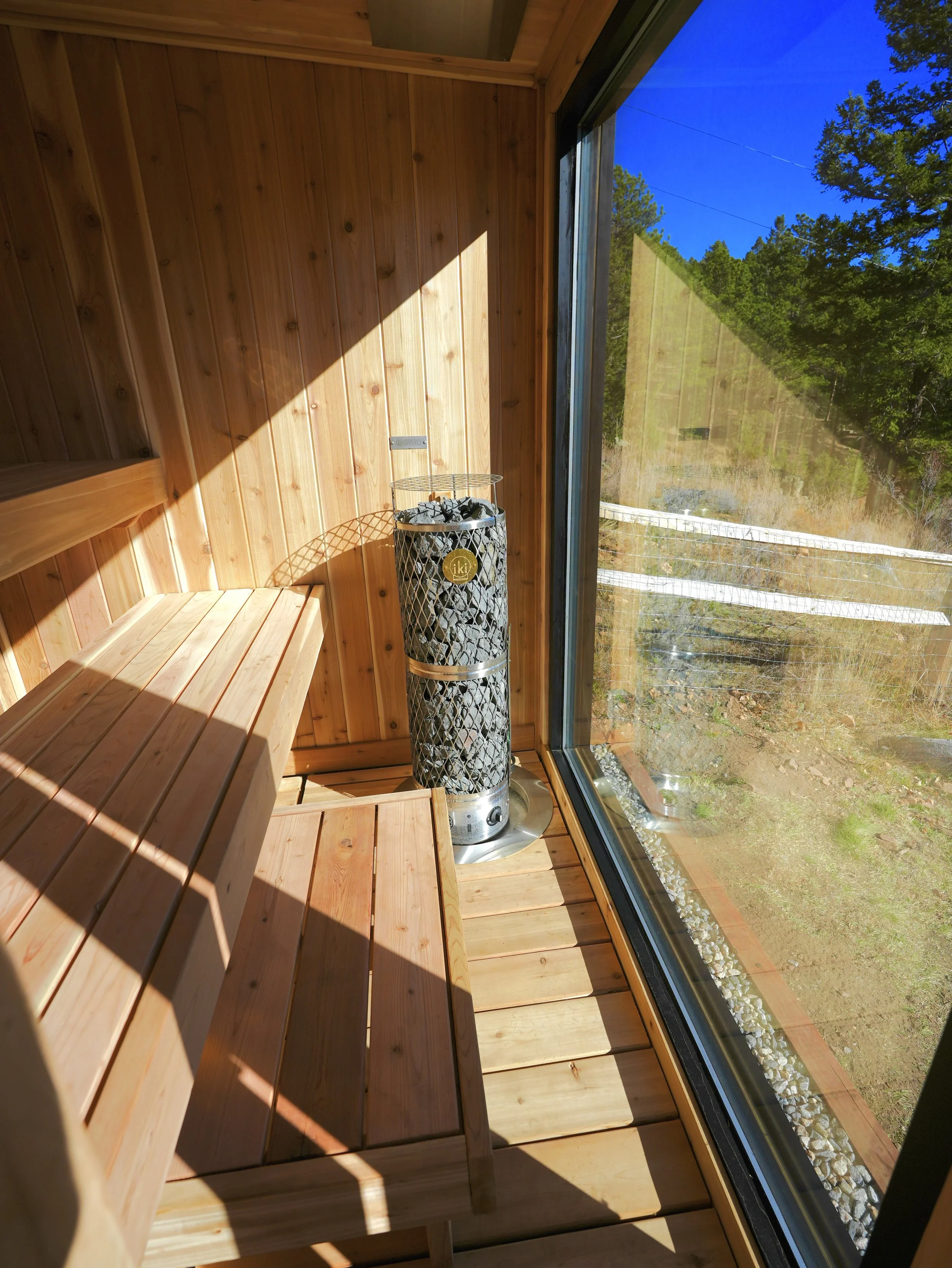 sauna window from inside