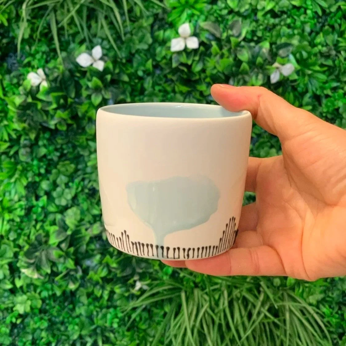 Techniques: Wheel-throwing, trimming, underglazing, glazing