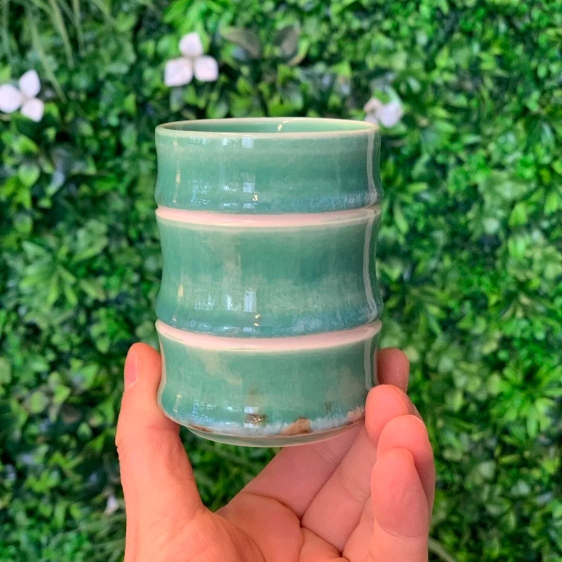 Techniques: Wheel-throwing, trimming, glazing, wax-resist