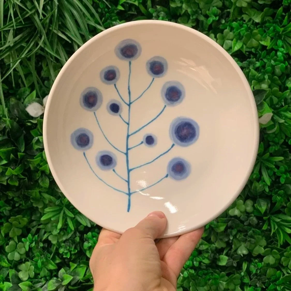 Techniques: Wheel-throwing, trimming, underglazing, glazing