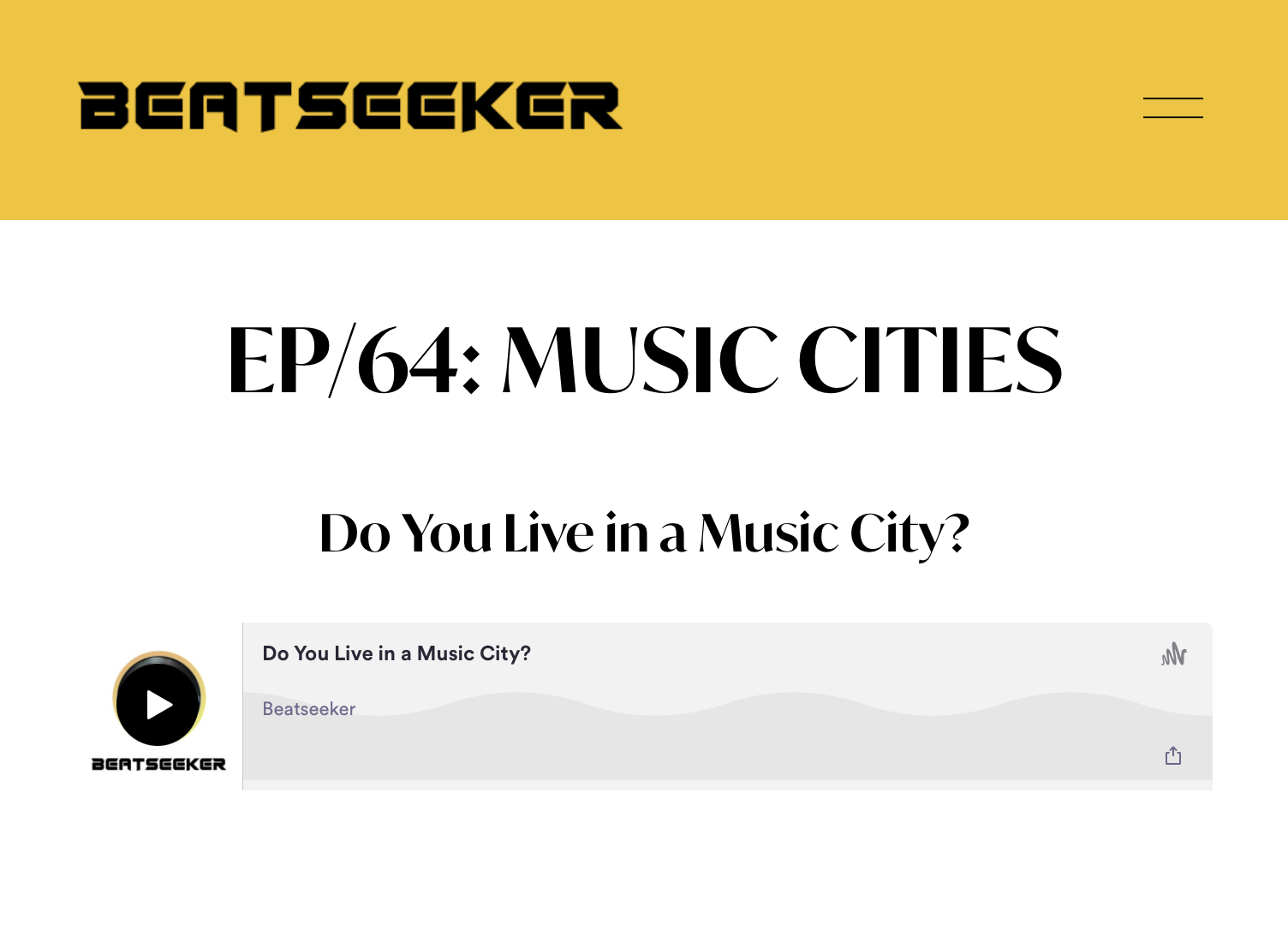 Beatseeker Podcast: Do You Live in a Music City?