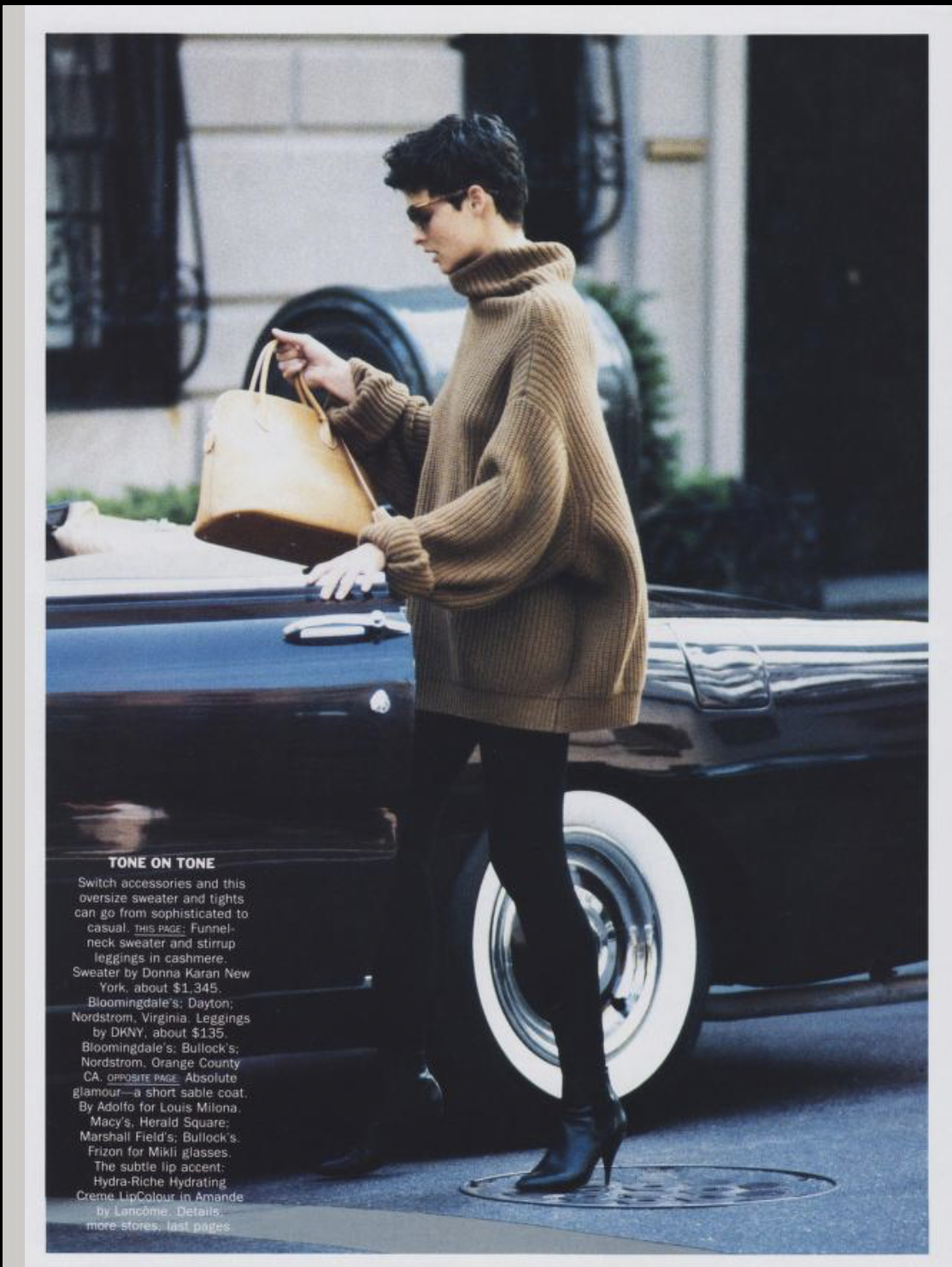 “Camel’s back” Linda Evangelista by Peter Lindbergh September 1989