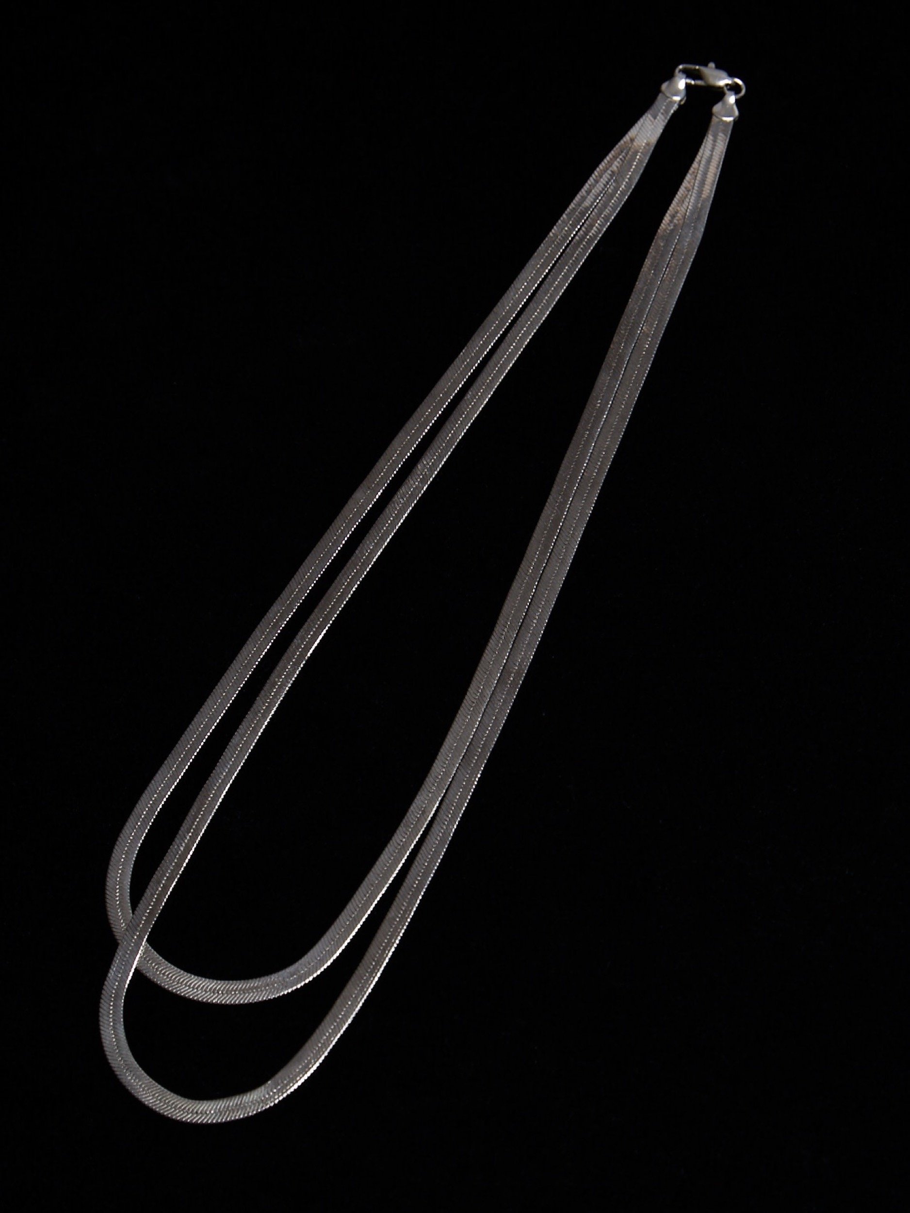 Italian Sterling Double Snake Chain Necklace at Kayten Schmidt