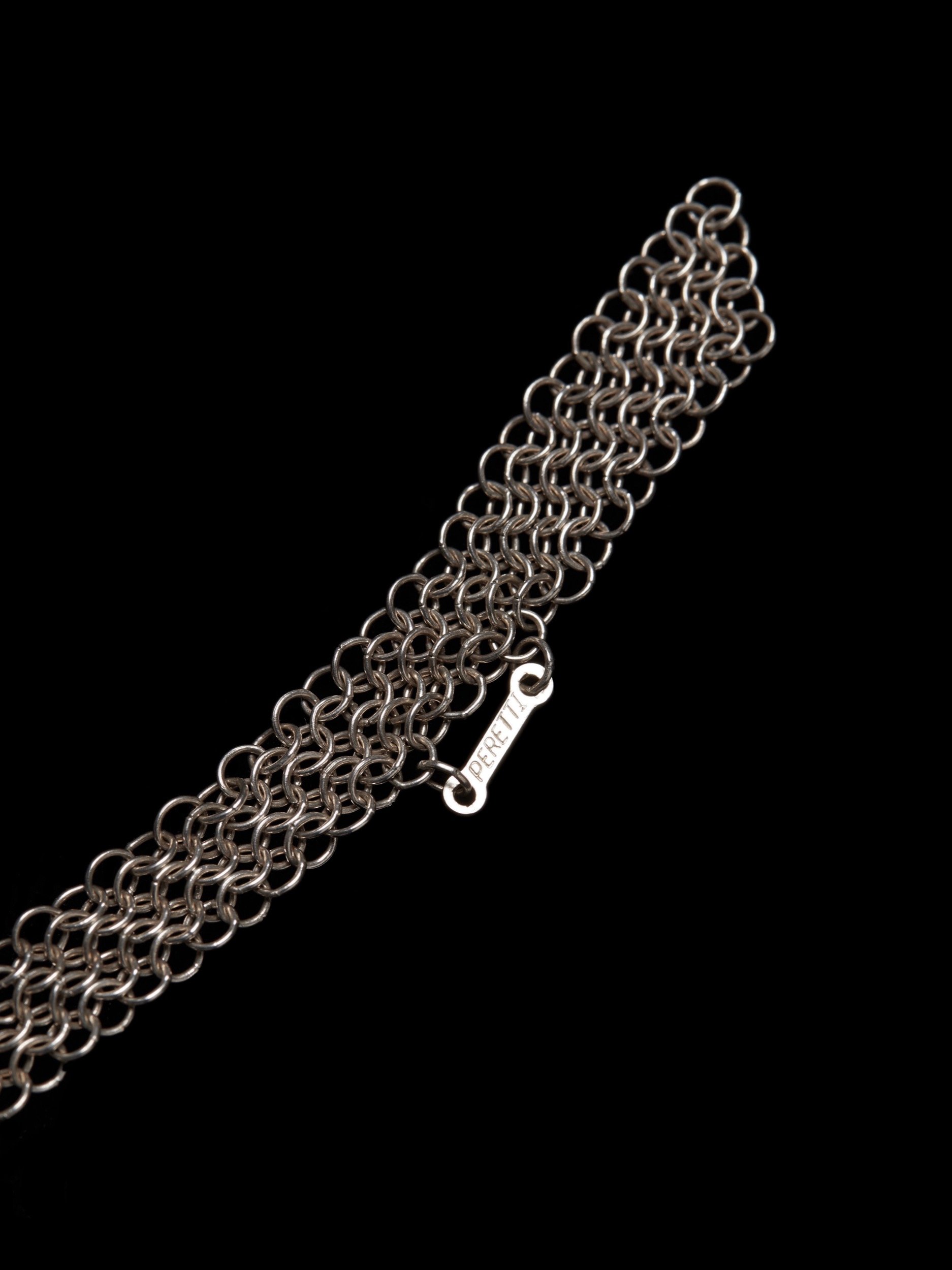 Elsa Peretti for Tiffany Sterling Silver Mesh Bib Necklace at Kayten Schmidt