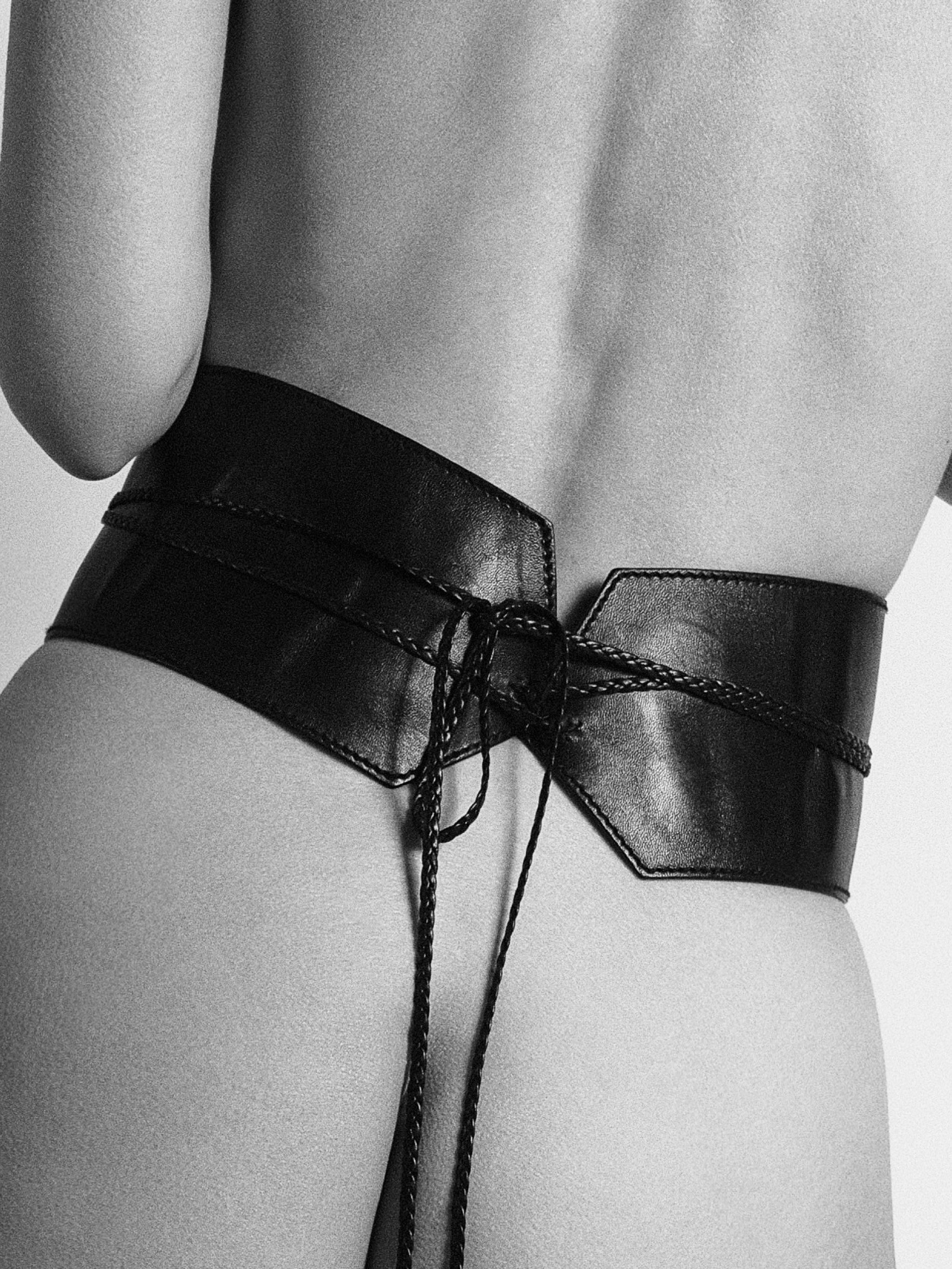 Gucci Tom Ford F/W 2002 Black Leather Obi Belt at Kayten Schmidt