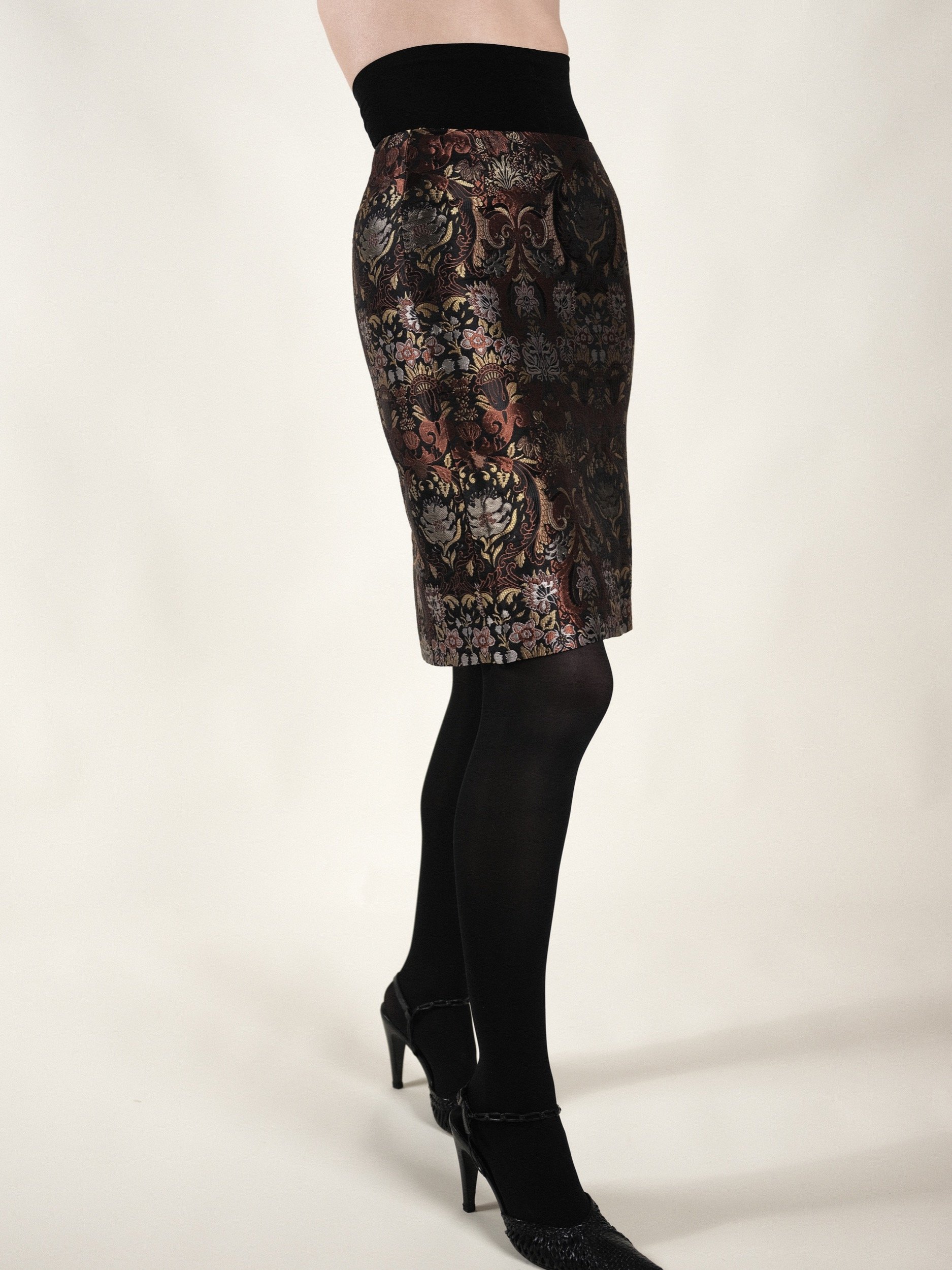 Richard Tyler Brocade Jacquard Mini Skirt 1990's at Kayten Schmidt