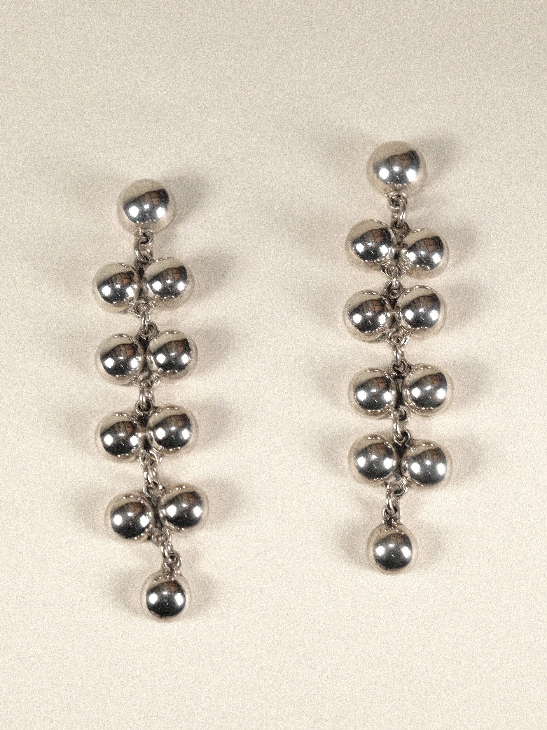 Modernist Sterling Drop Earrings at Kayten Schmidt