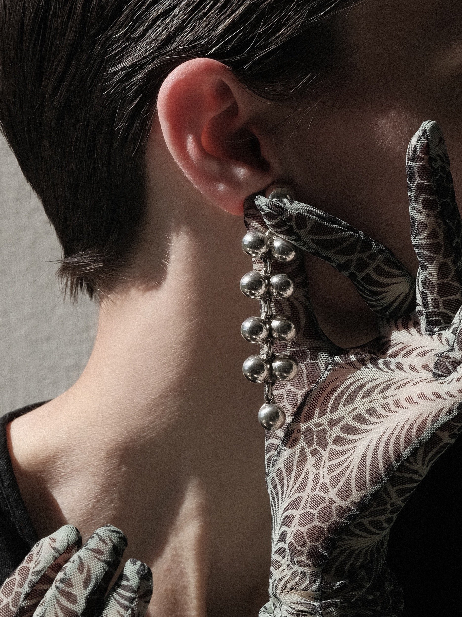 Modernist Sterling Drop Earrings at Kayten Schmidt