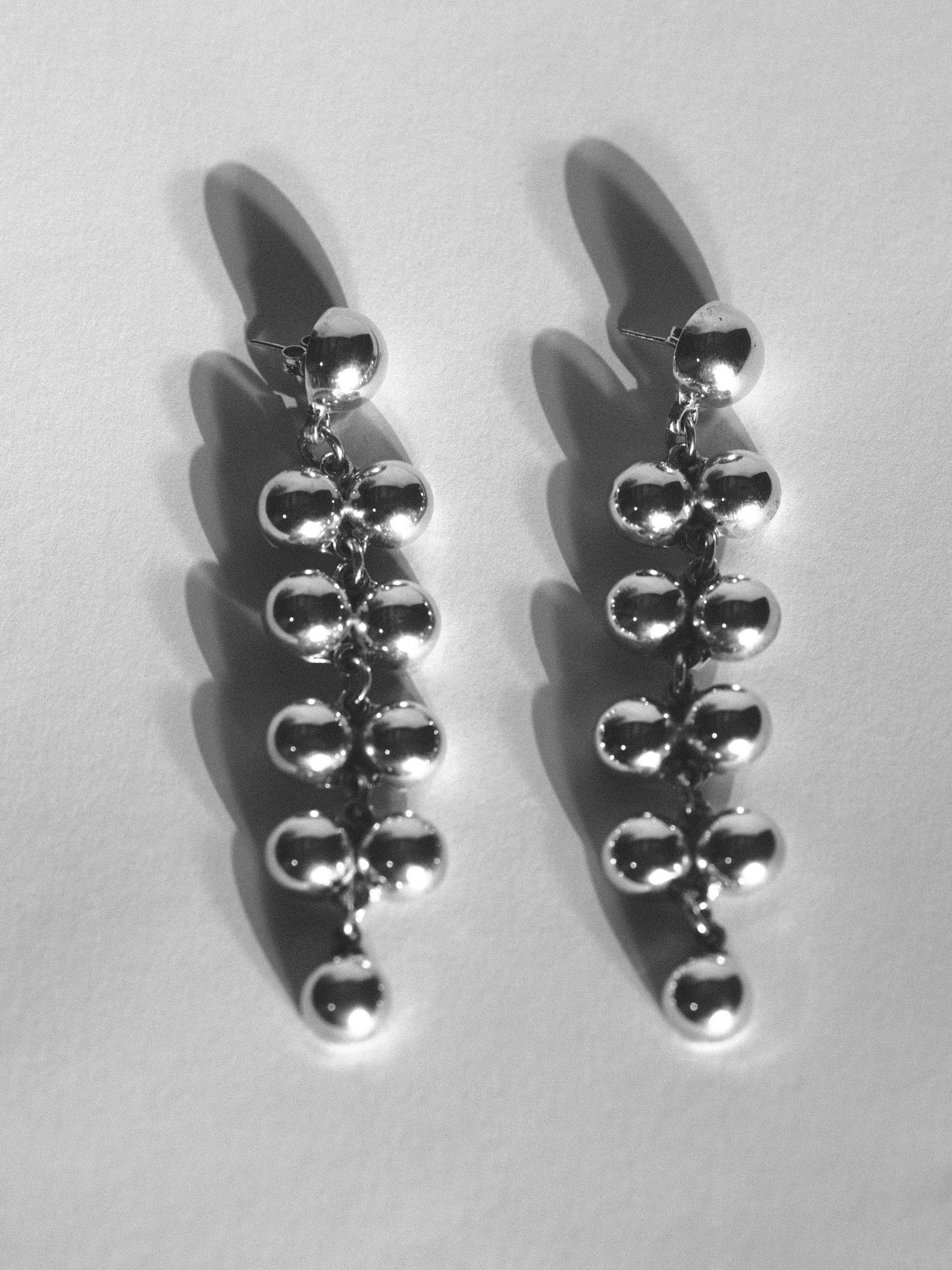 Modernist Sterling Drop Earrings at Kayten Schmidt